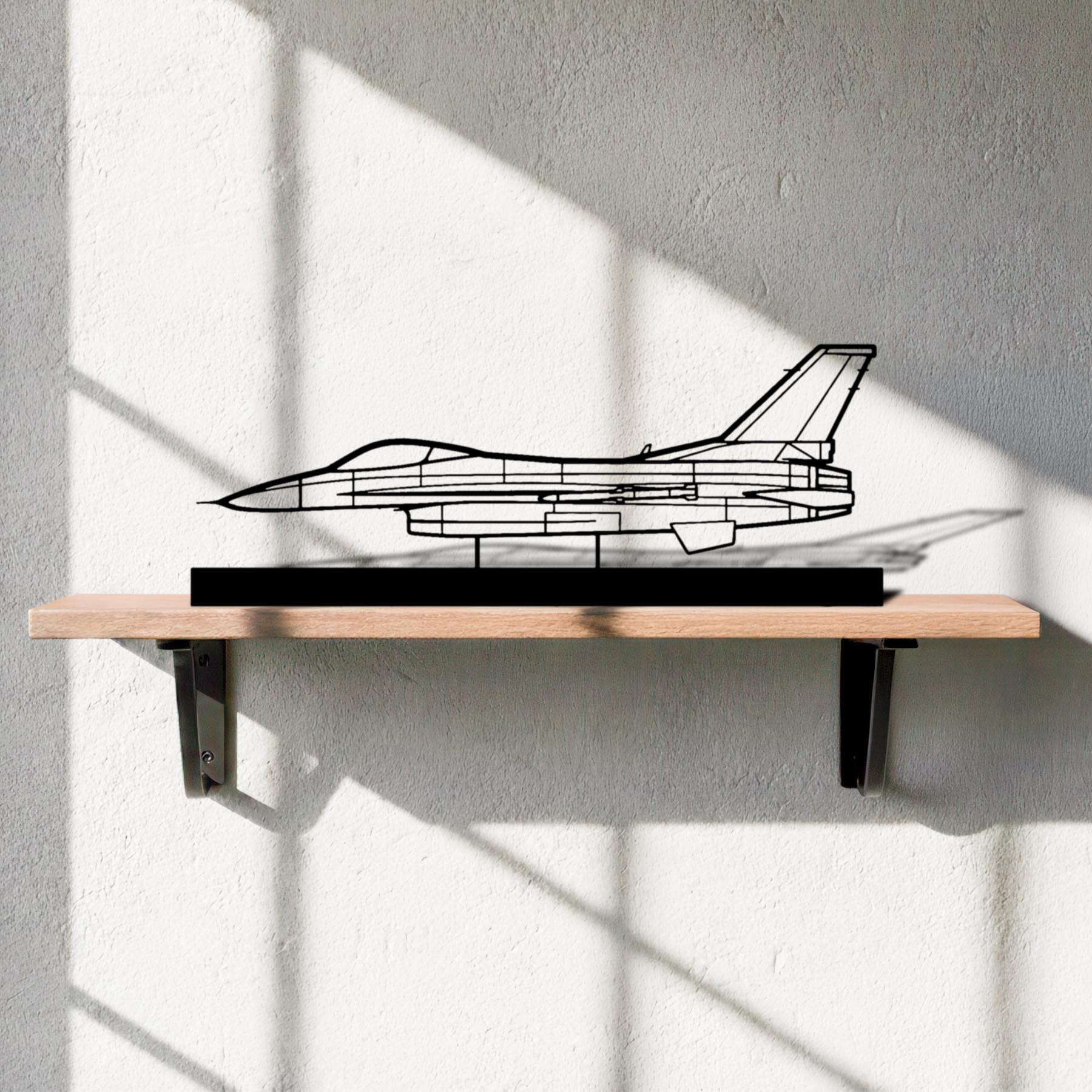 F-16C Block 50 Silhouette Metal Art Stand