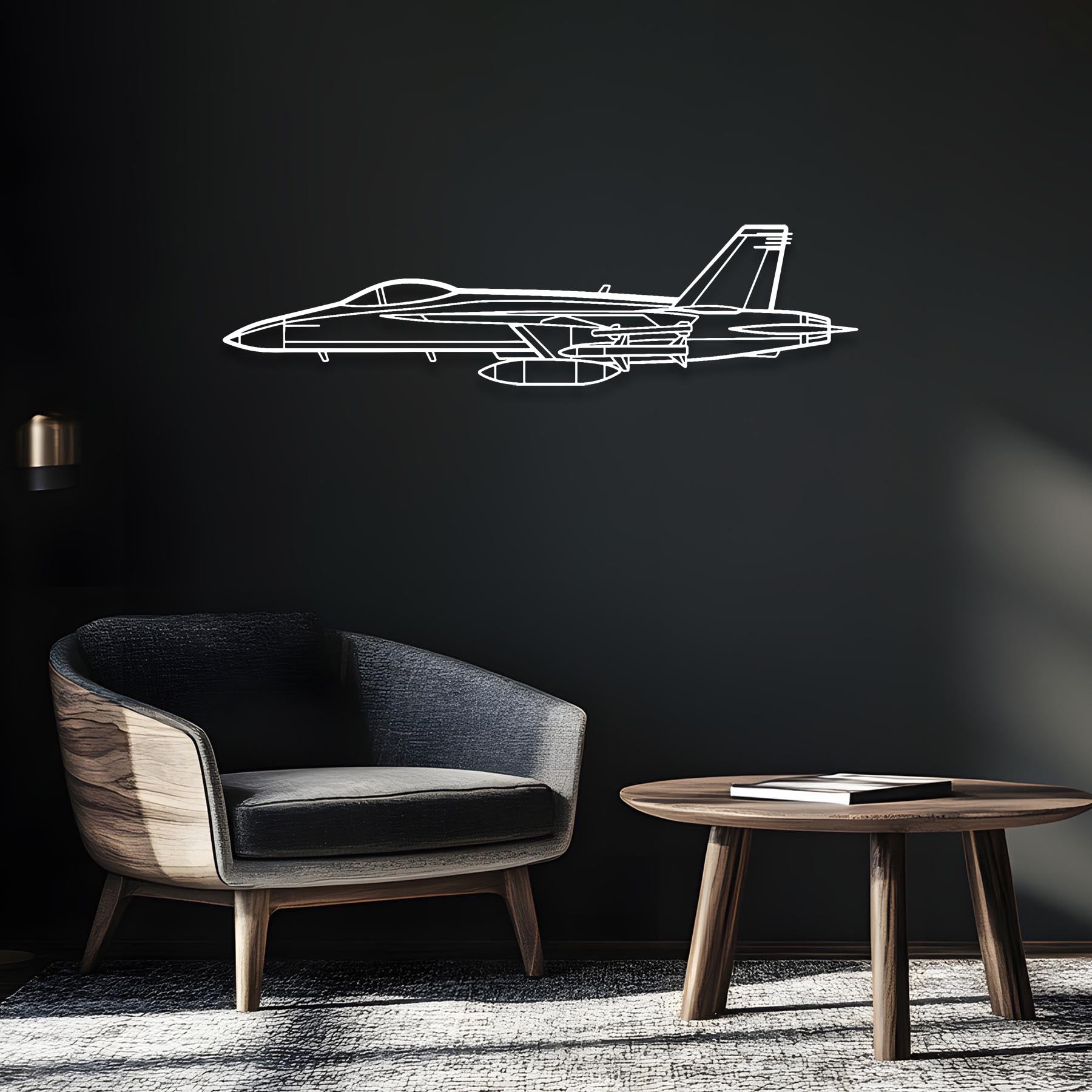 F-18 Hornet Metal Aircraft Wall Art - NCP0077