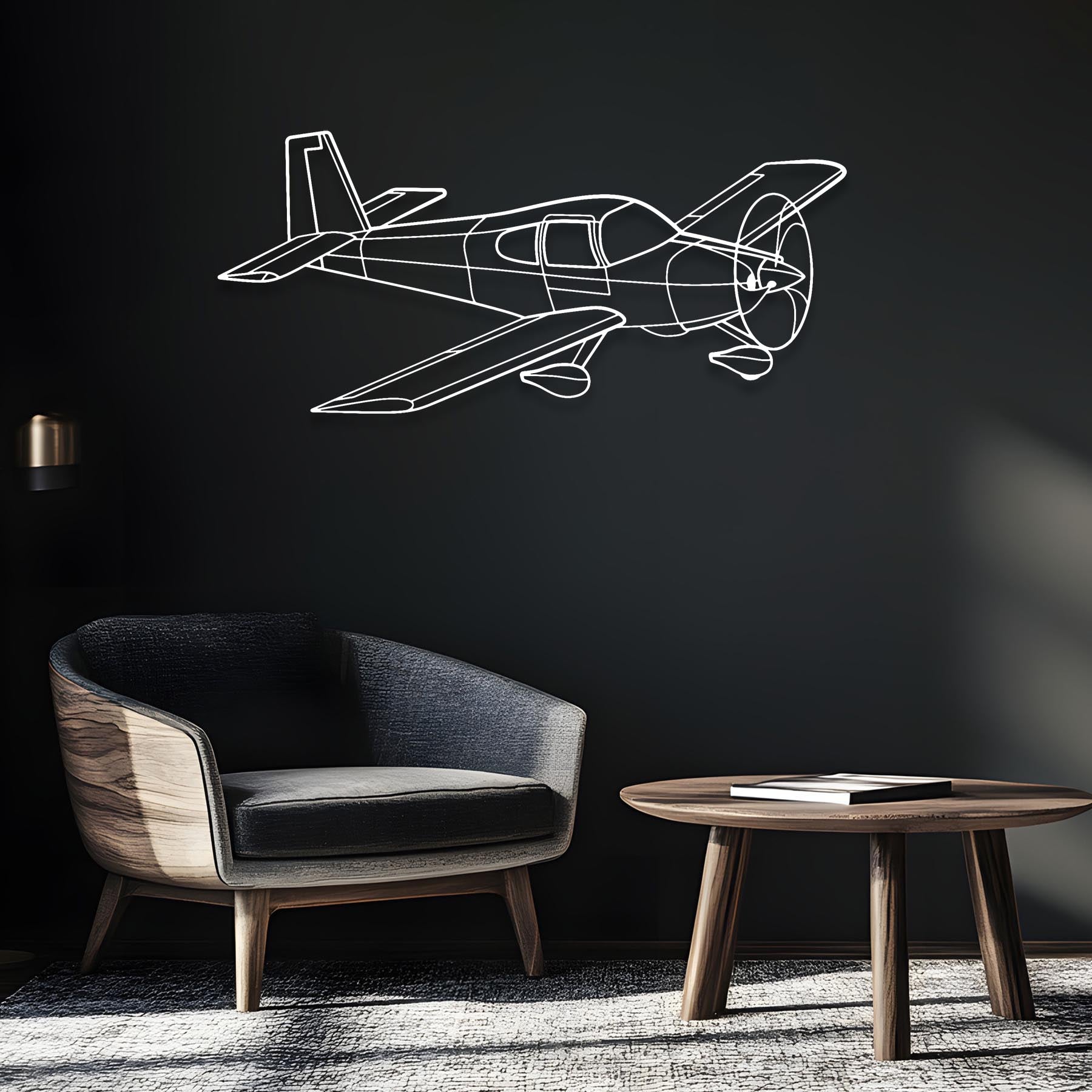 F-22 Raptor Top Metal Neon Aircraft Wall Art - NCN0040