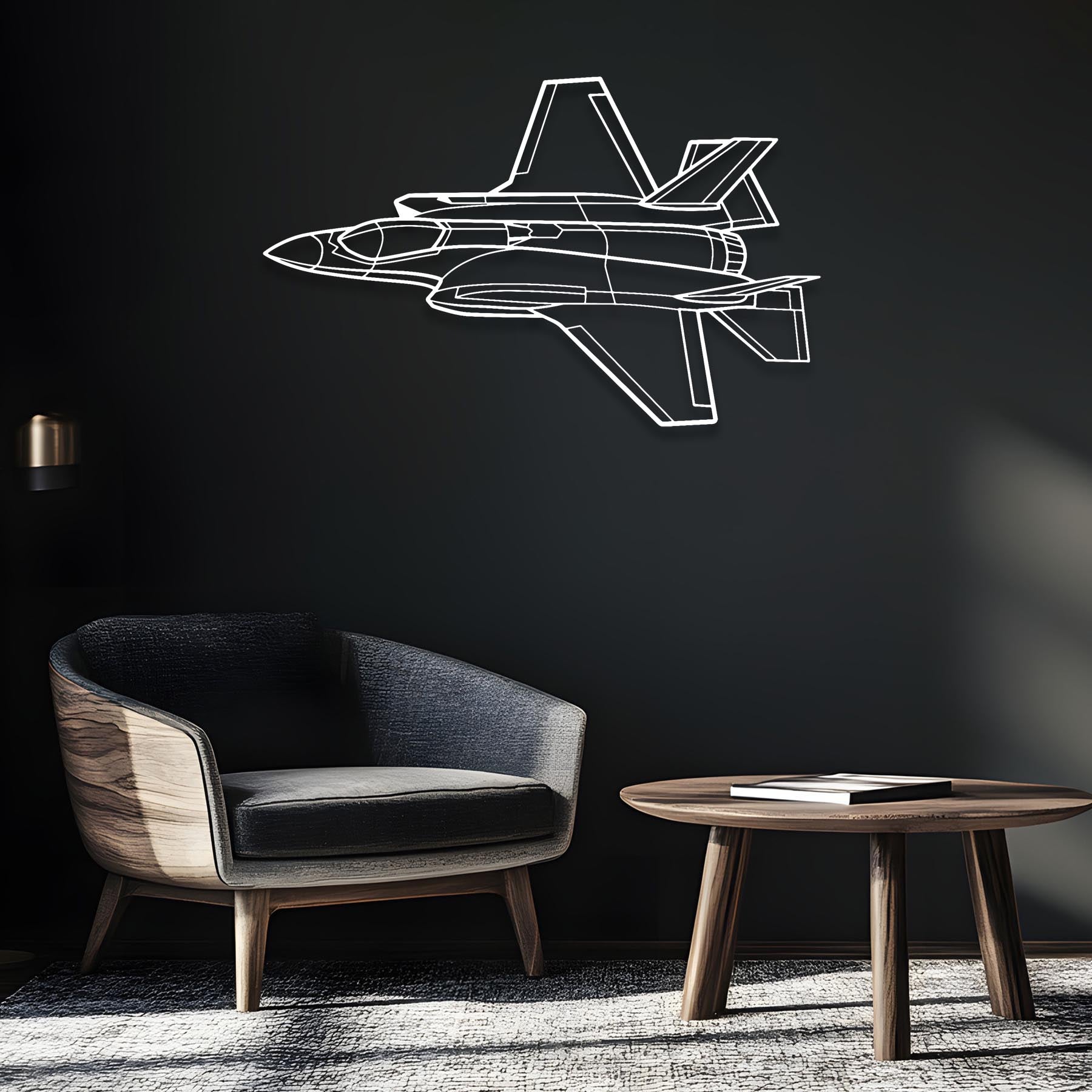 F-35A Lightning II Angle Metal Aircraft Wall Art - NCP0327