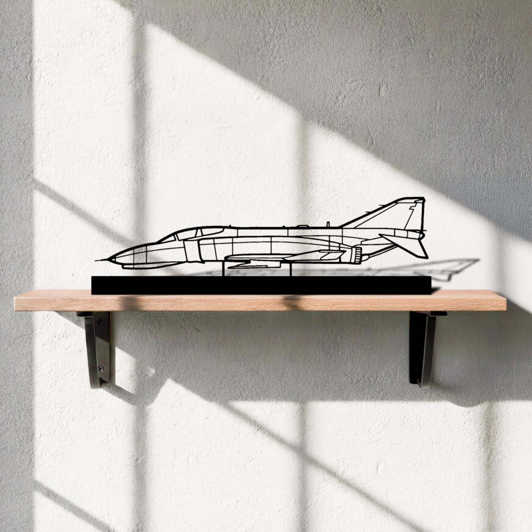 F-4 Phantom Silhouette Metal Art Stand