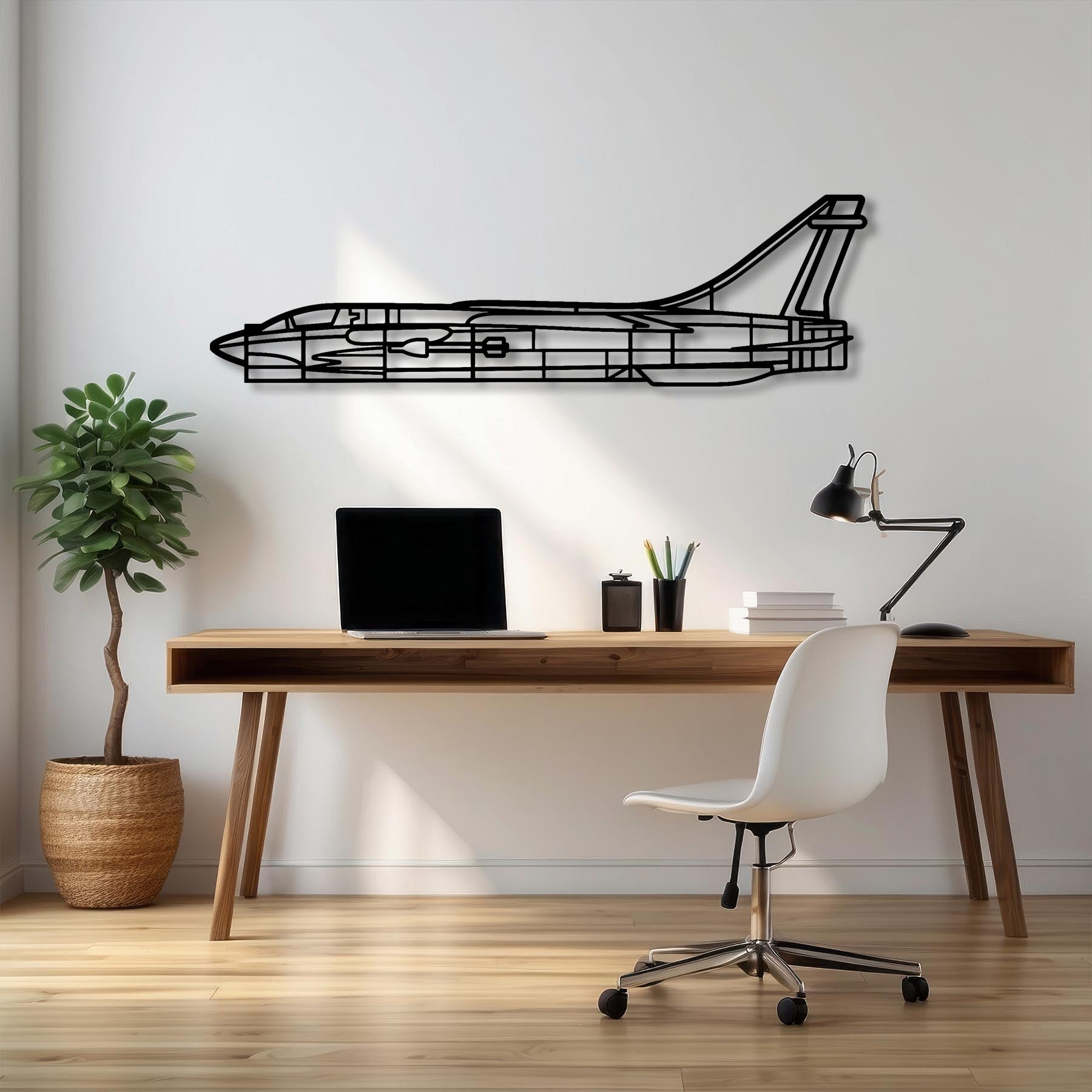 F-8 Crusader Metal Aircraft Wall Art - NCP0559