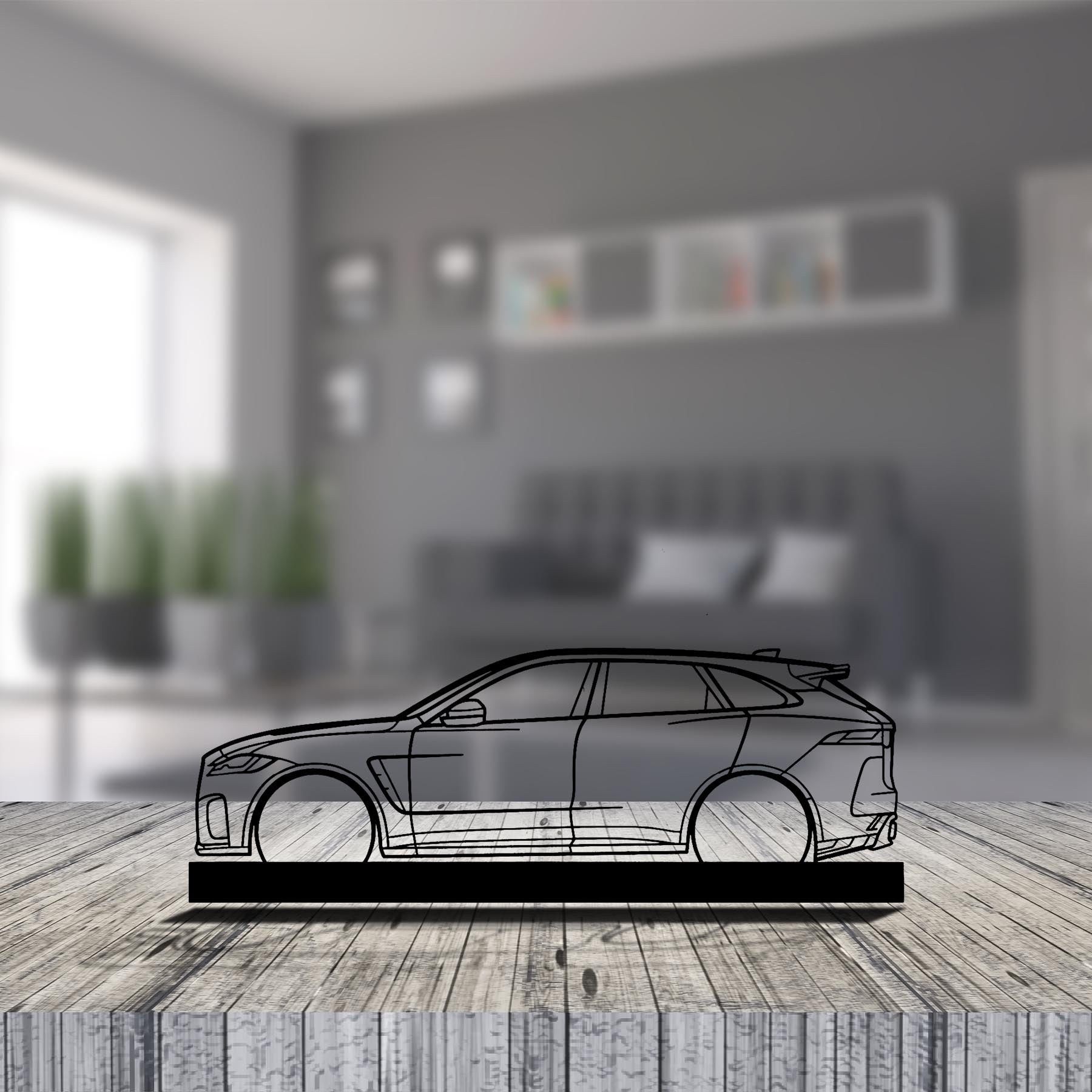 F-Pace SVR Silhouette Metal Art Stand