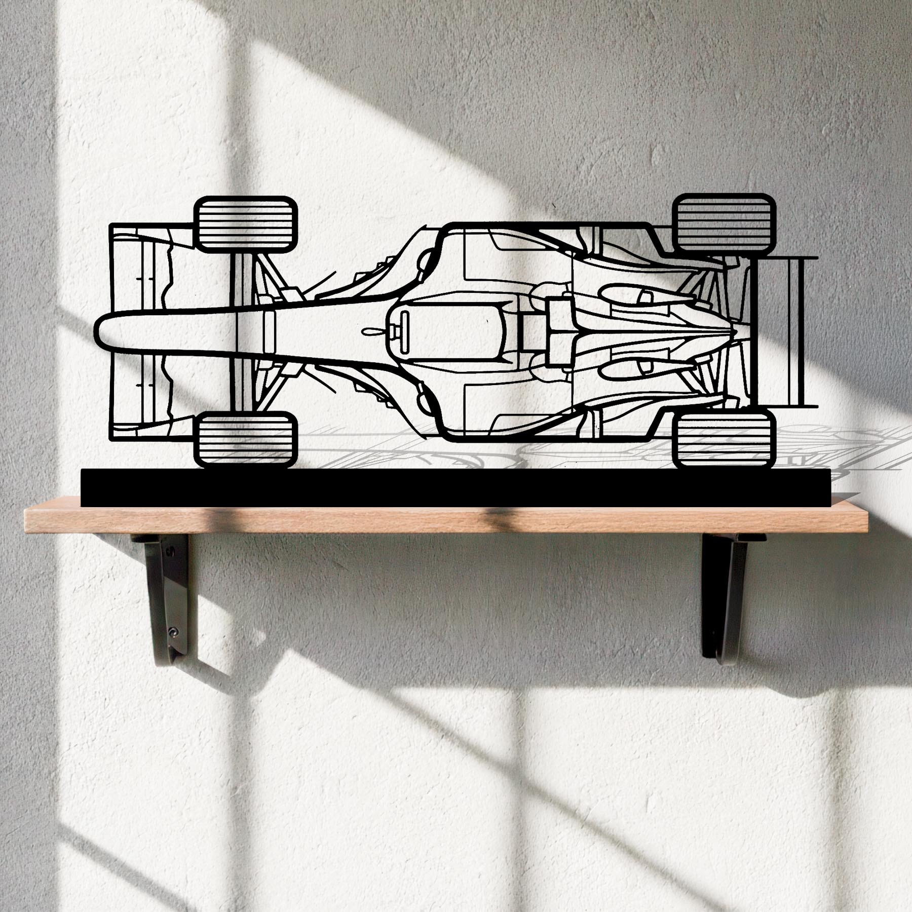 F1 2004 Top View Silhouette Metal Art Stand
