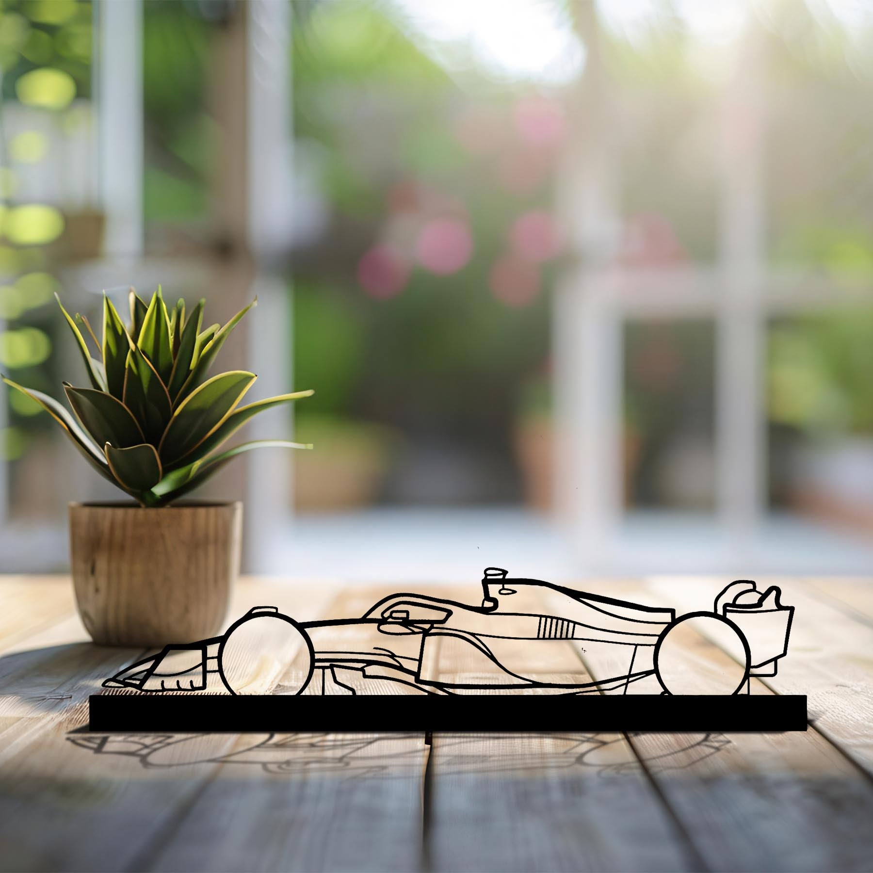 F1 2022 Mercedes Silhouette Metal Art Stand