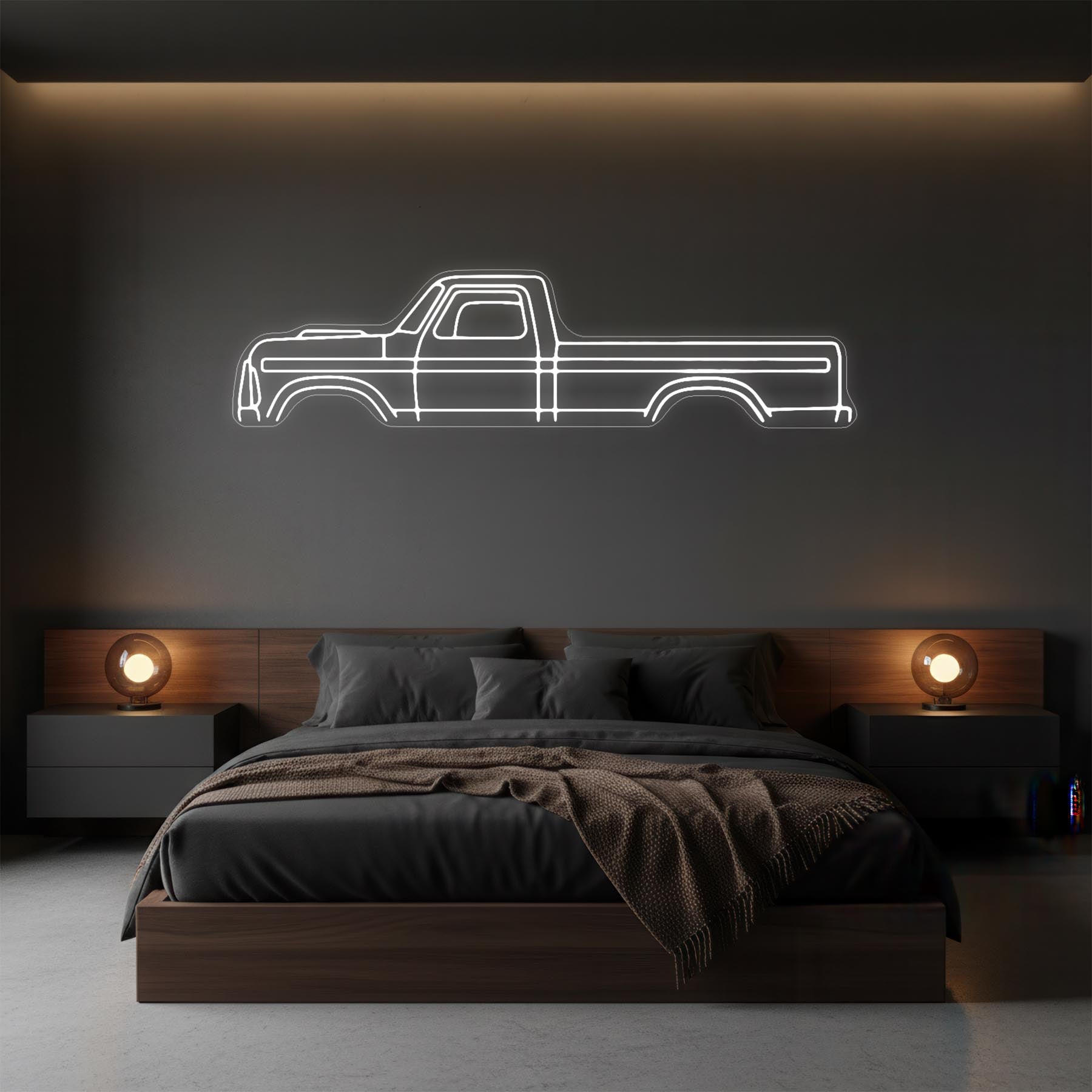F250 1975 Neon Silhouette