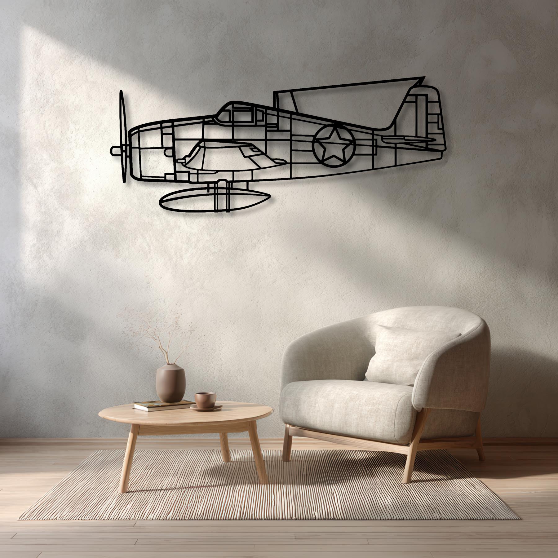 F6F-3 Hellcat Metal Aircraft Wall Art - NCP0557