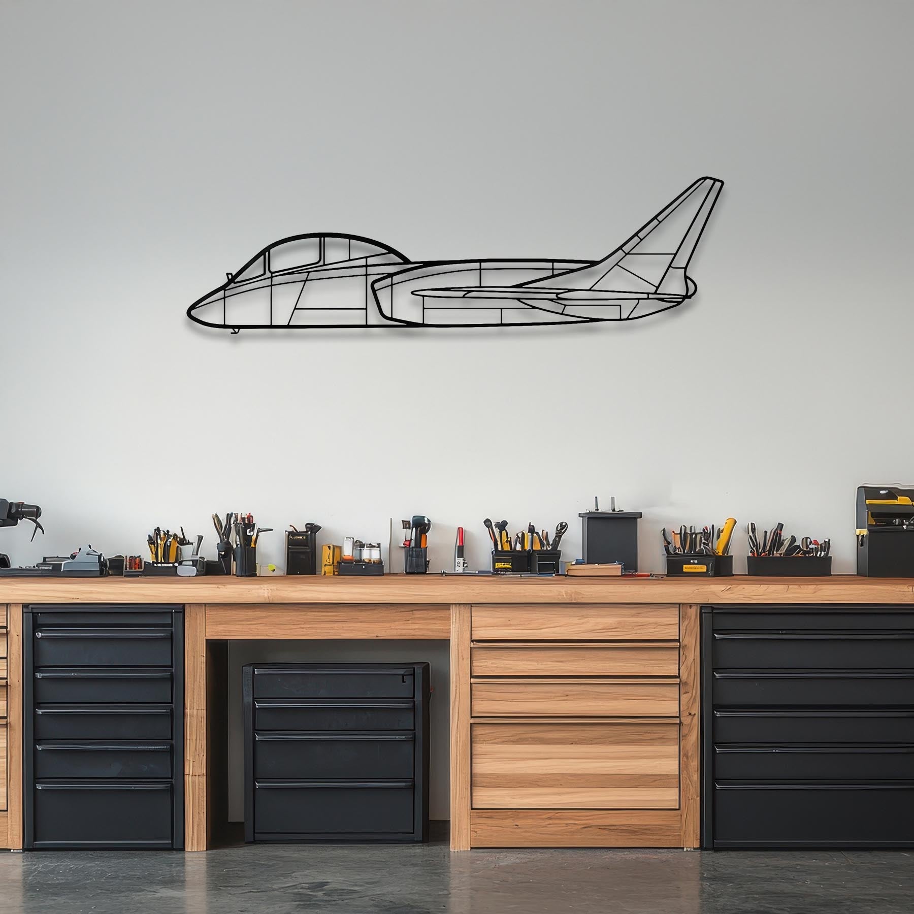 F7U-3 Cutlass Metal Aircraft Wall Art - NCP0325