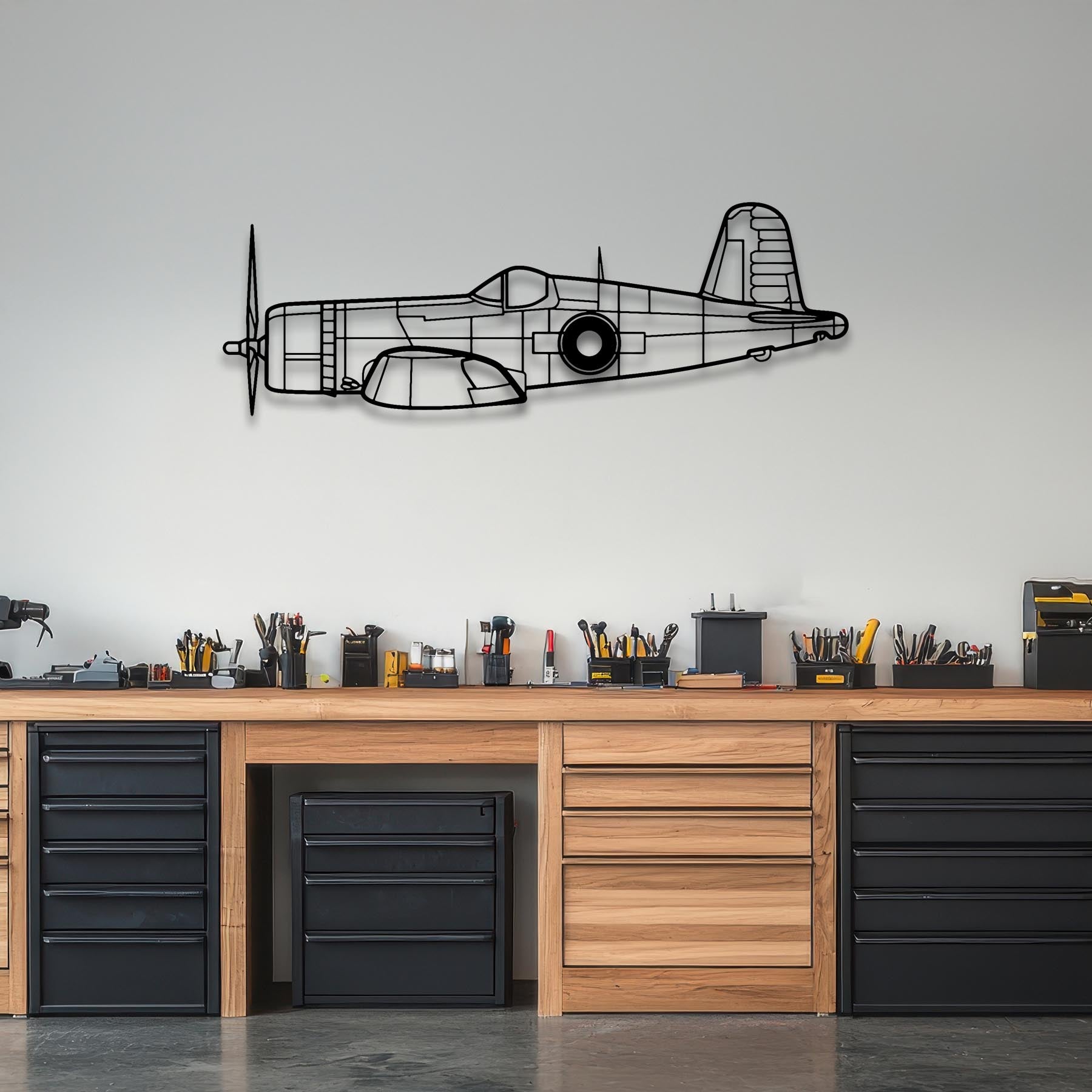 FG-1D Corsair Metal Aircraft Wall Art - NCP0227