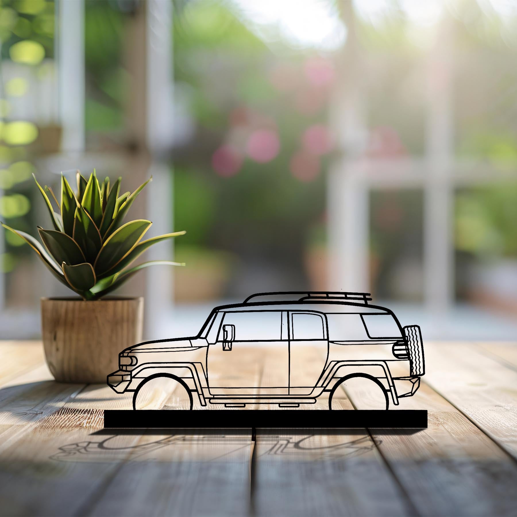FJ Cruiser 2008 Silhouette Metal Art Stand