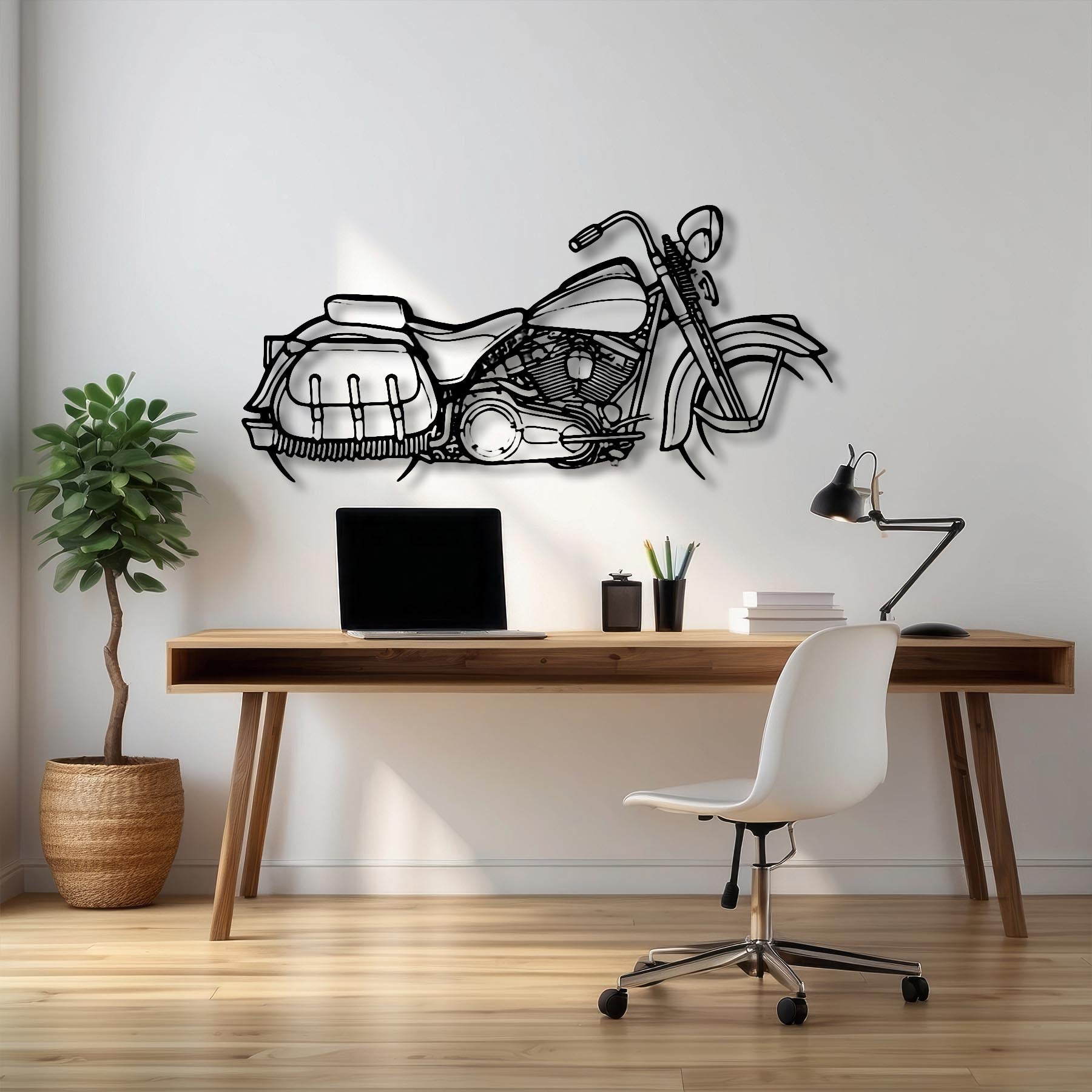 FLSTS Heritage Springer Silhouette Metal Wall Art