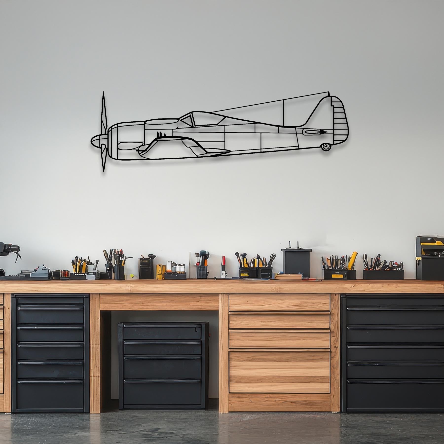 FW190A Metal Aircraft Wall Art - NCP0427