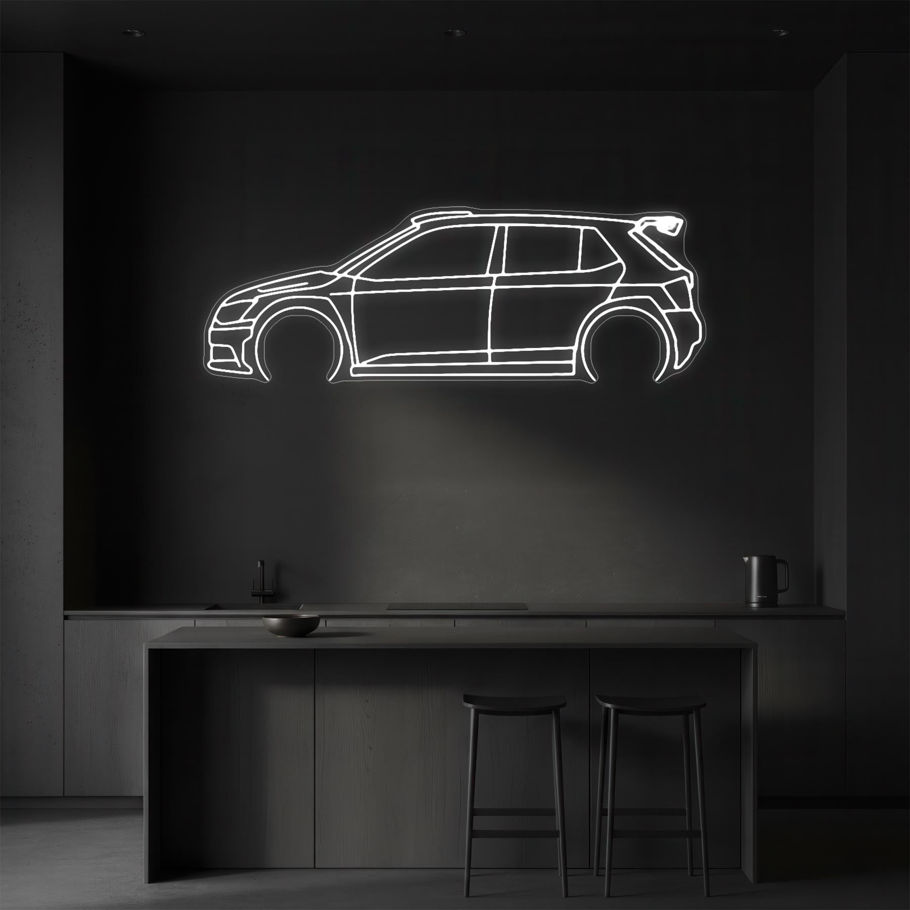 Fabia R5 Neon Silhouette