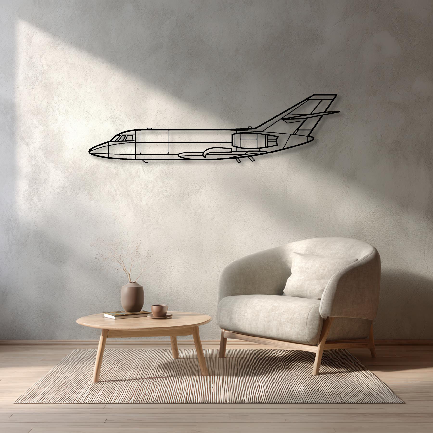 Falcon 20 Metal Aircraft Wall Art - NCP0477