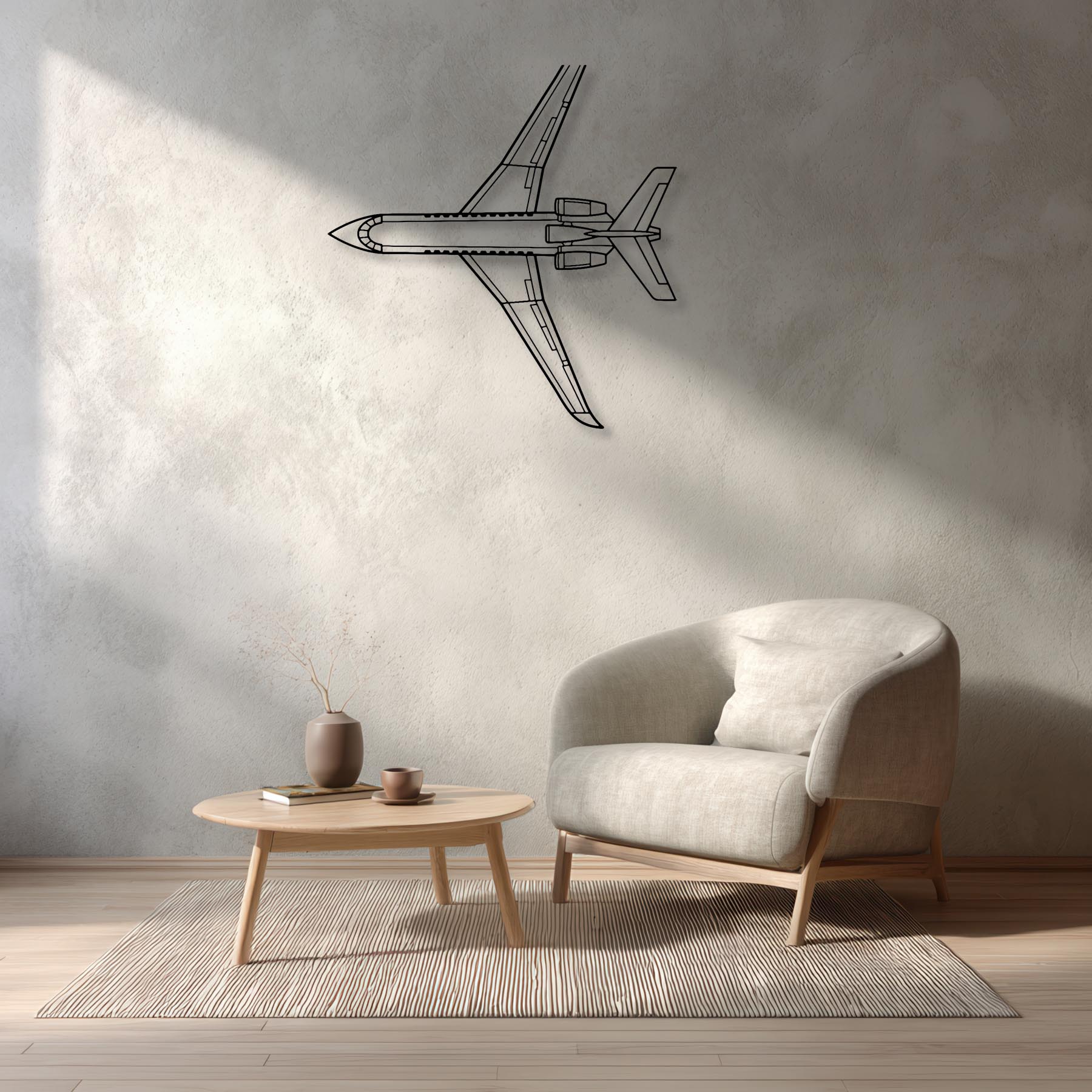 Falcon 900EX Top Metal Aircraft Wall Art - NCP0379