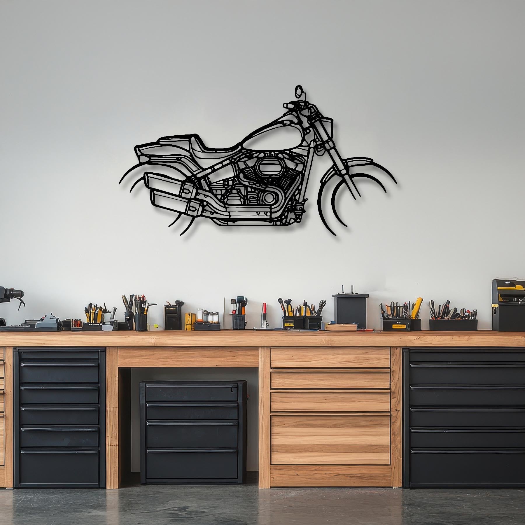 FatBob 114 2018 Silhouette Metal Wall Art