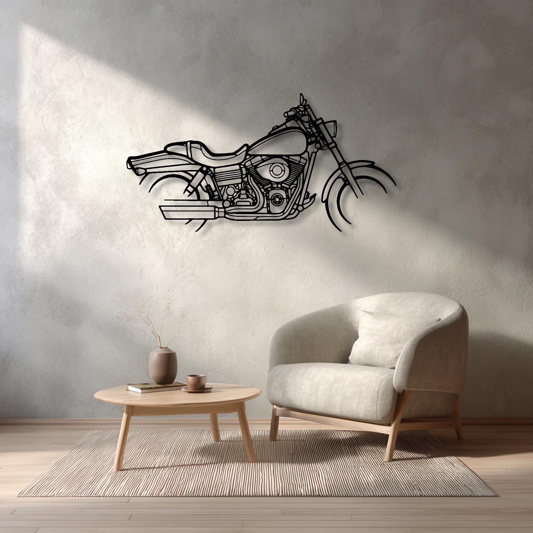 Fat Bob 2010 Silhouette Metal Wall Art