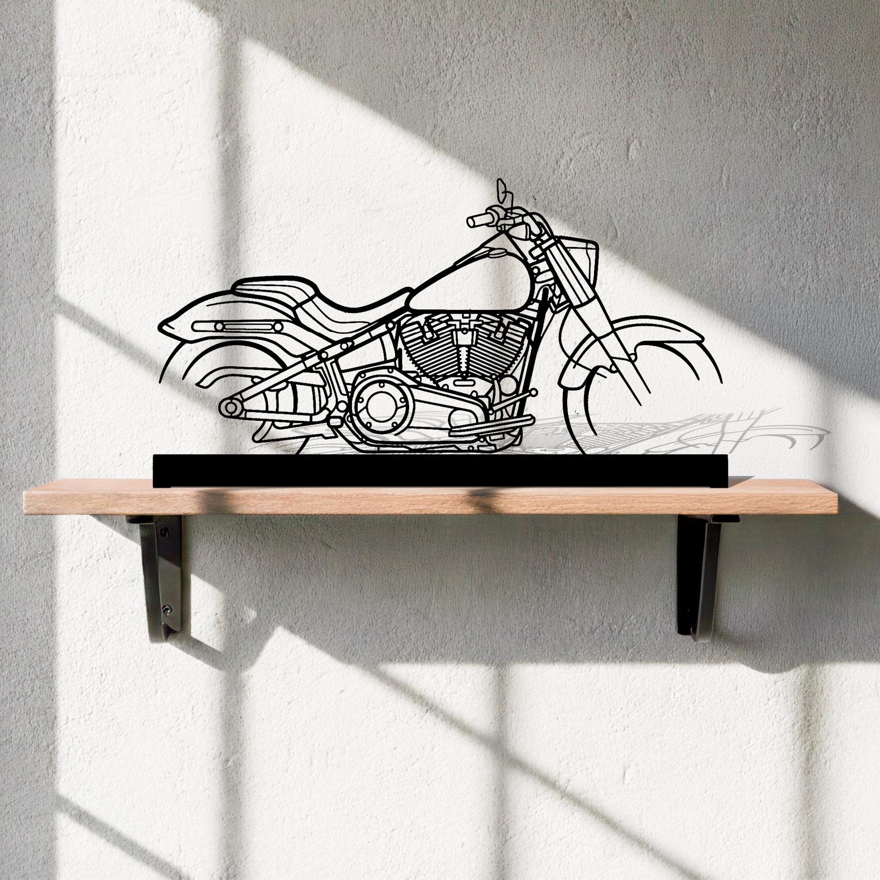 Fat Boy Silhouette Metal Art Stand