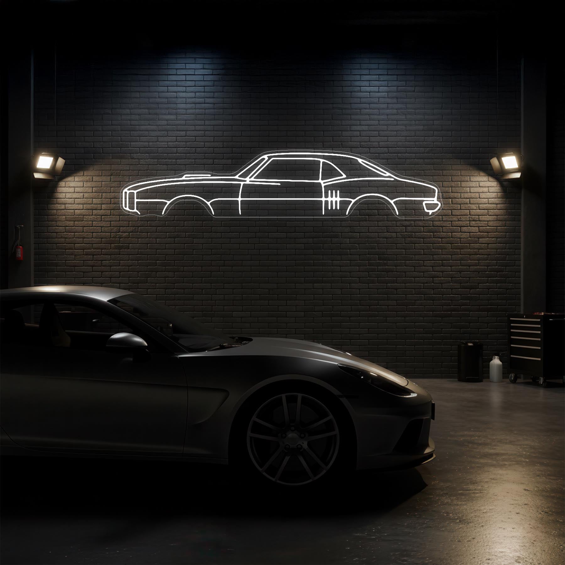 Firebird 1968 Coupe Neon Silhouette