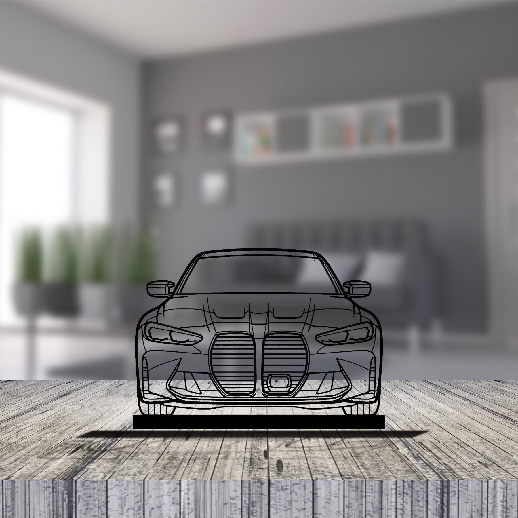 G80 M3 Front Silhouette Metal Art Stand