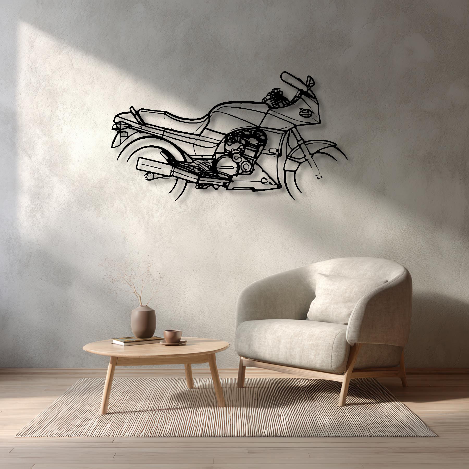 GPz 900R Ninja 1985 Silhouette Metal Wall Art