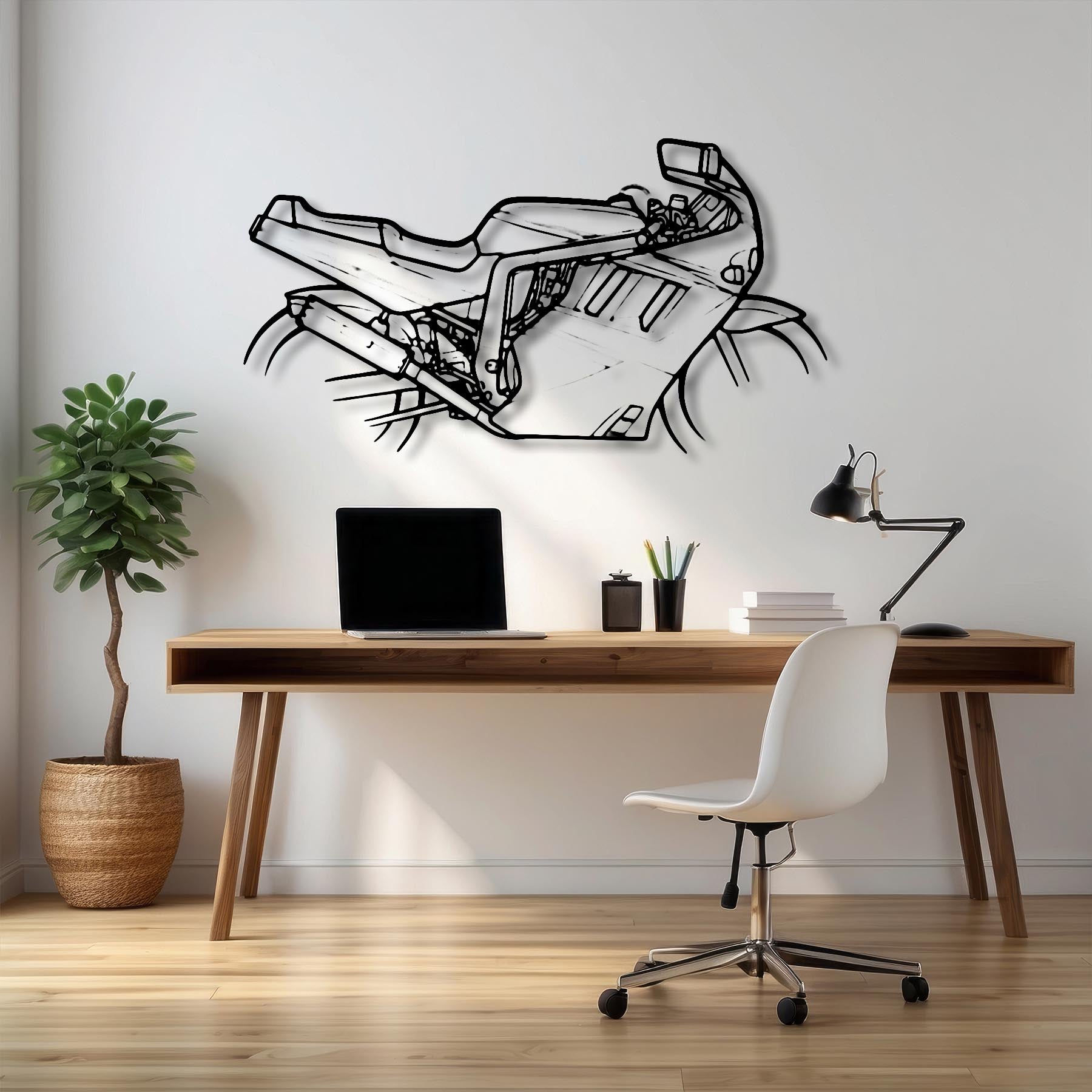 GSX-R1100 Slingshot 1989 Silhouette Metal Wall Art