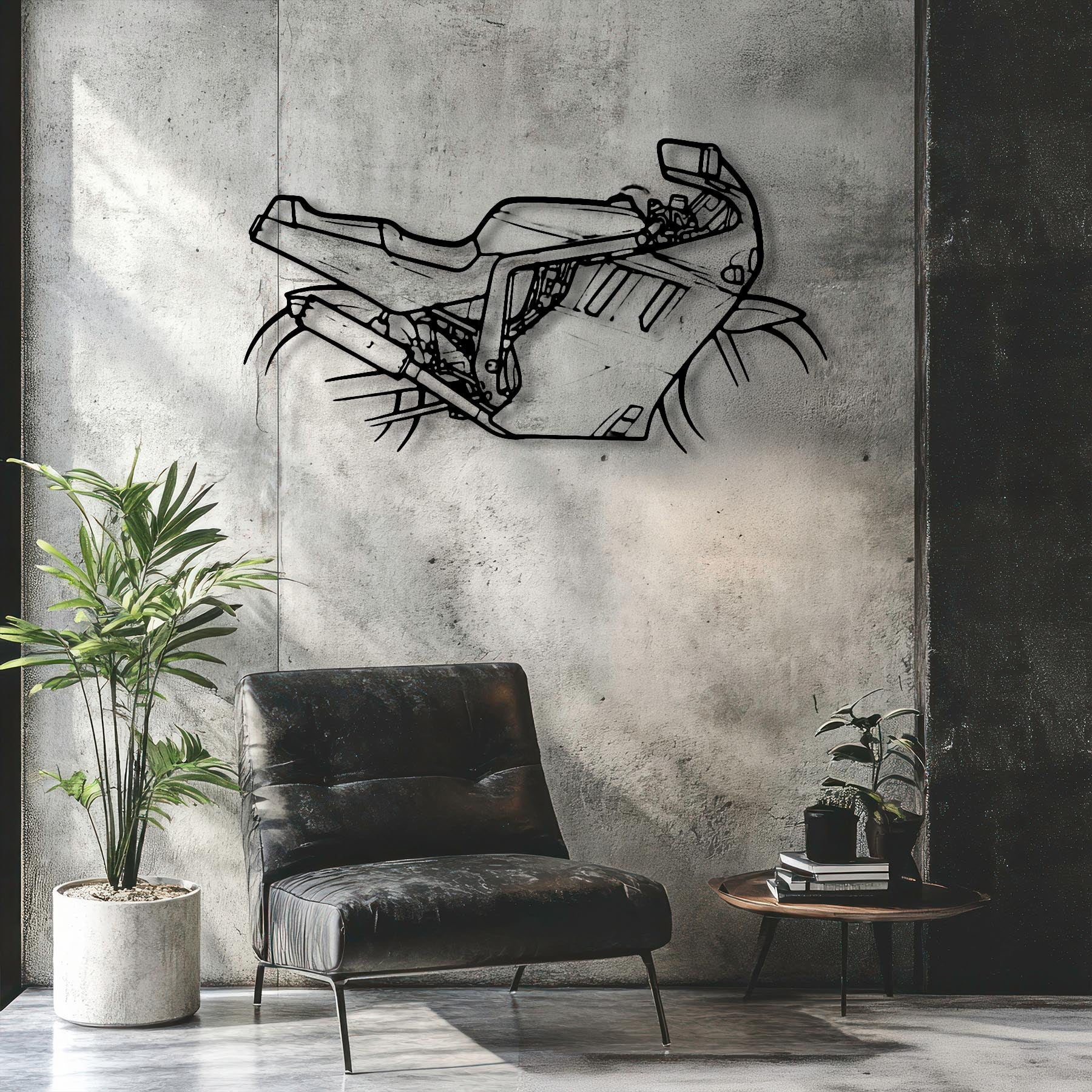 GSX-R1100 Slingshot 1989 Silhouette Metal Wall Art