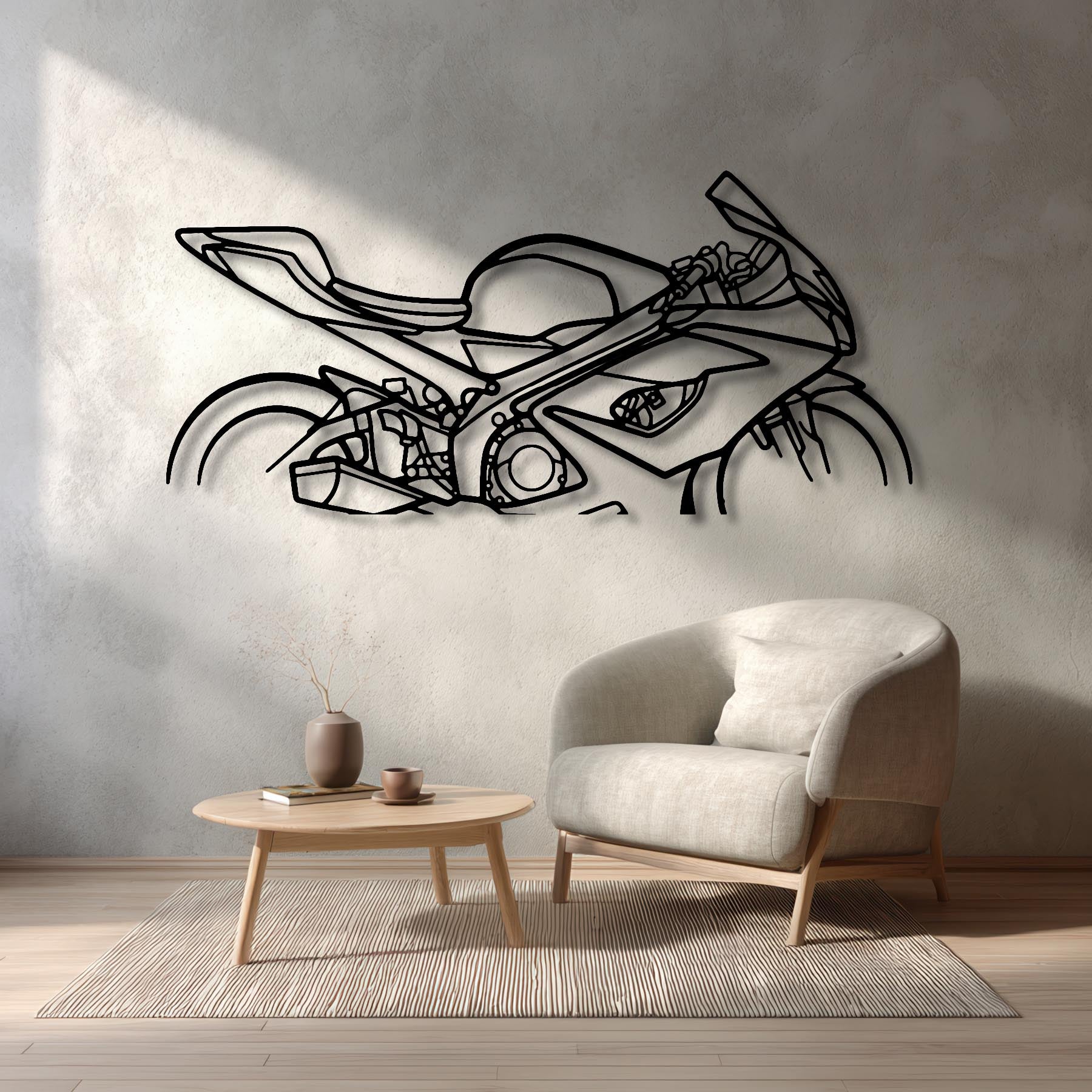 GSX-R 1000 Silhouette Metal Art Stand