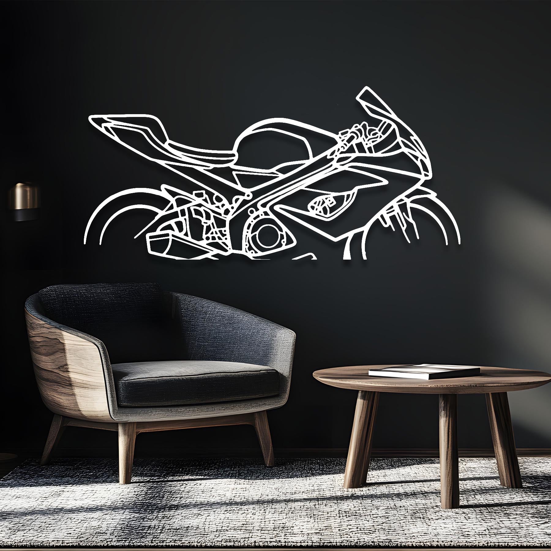 GSX-R 1000 Silhouette Metal Art Stand