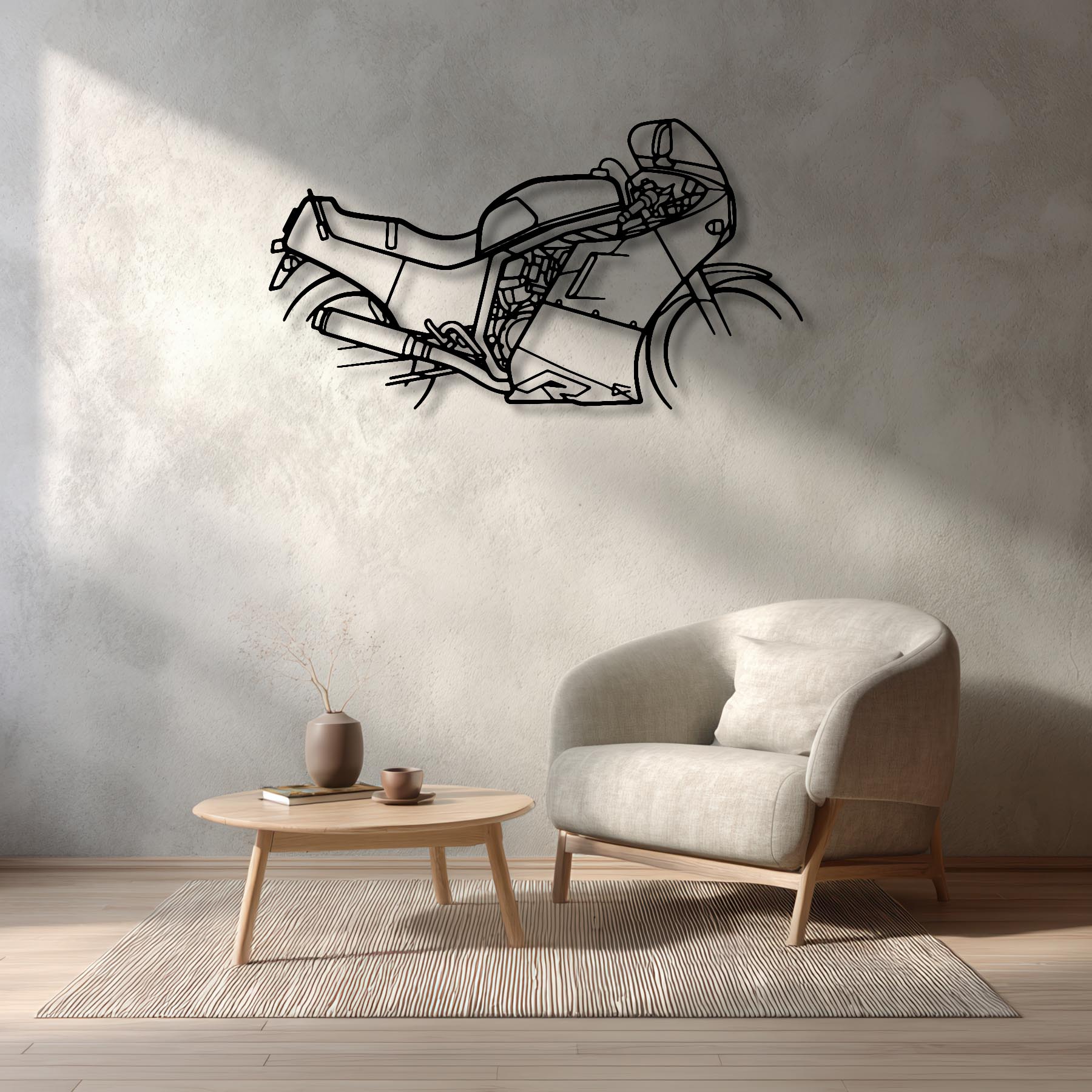 GSXR 750 1986 Silhouette Metal Wall Art