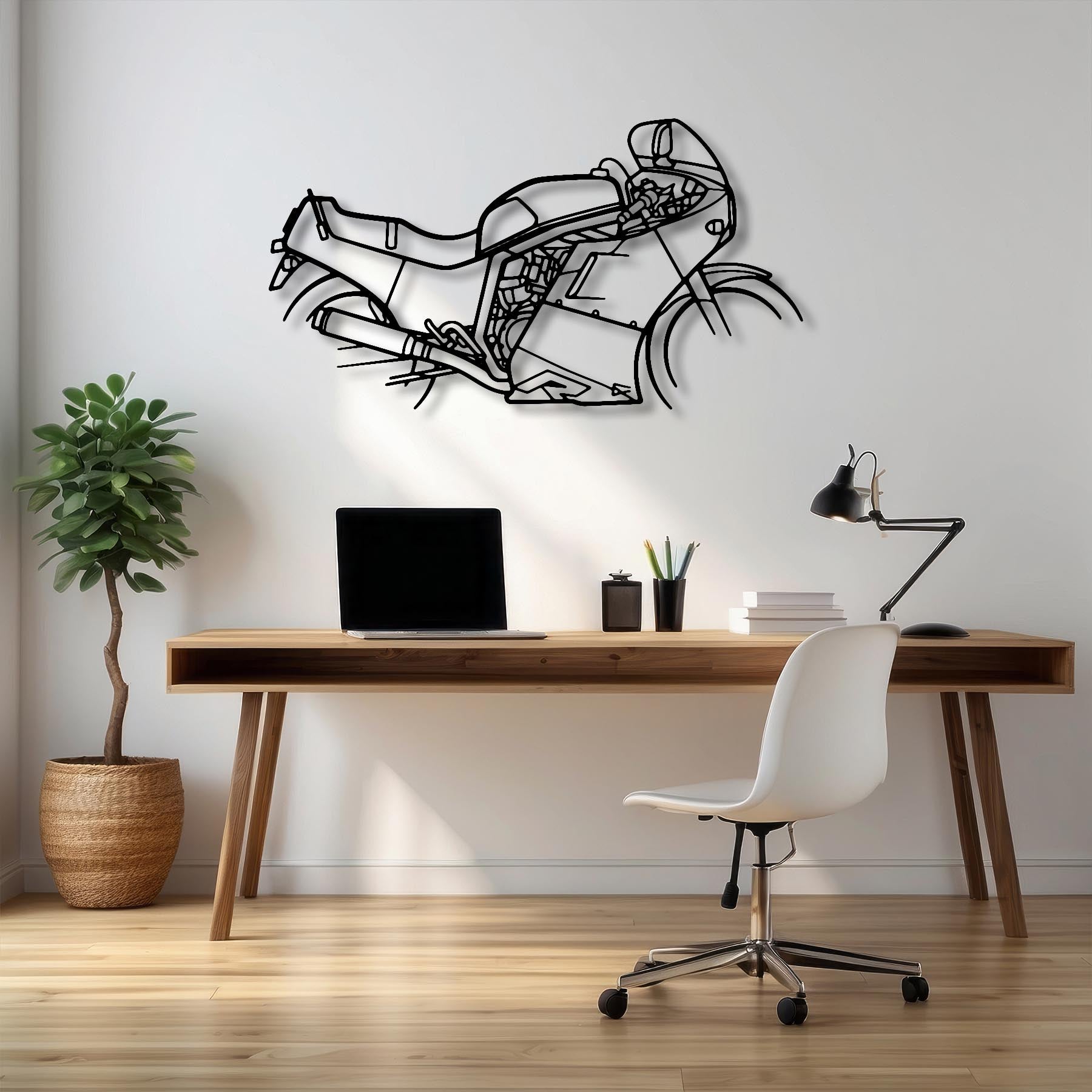 GSXR 750 1986 Silhouette Metal Wall Art