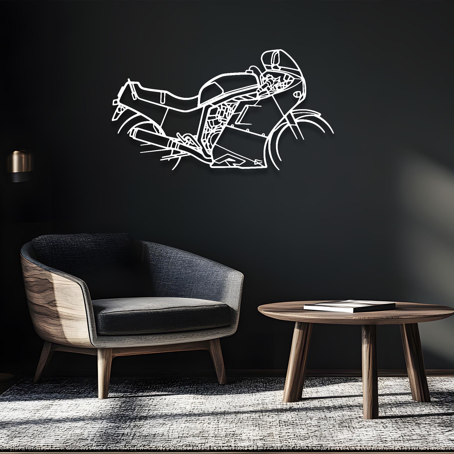 GSXR 750 1986 Silhouette Metal Wall Art