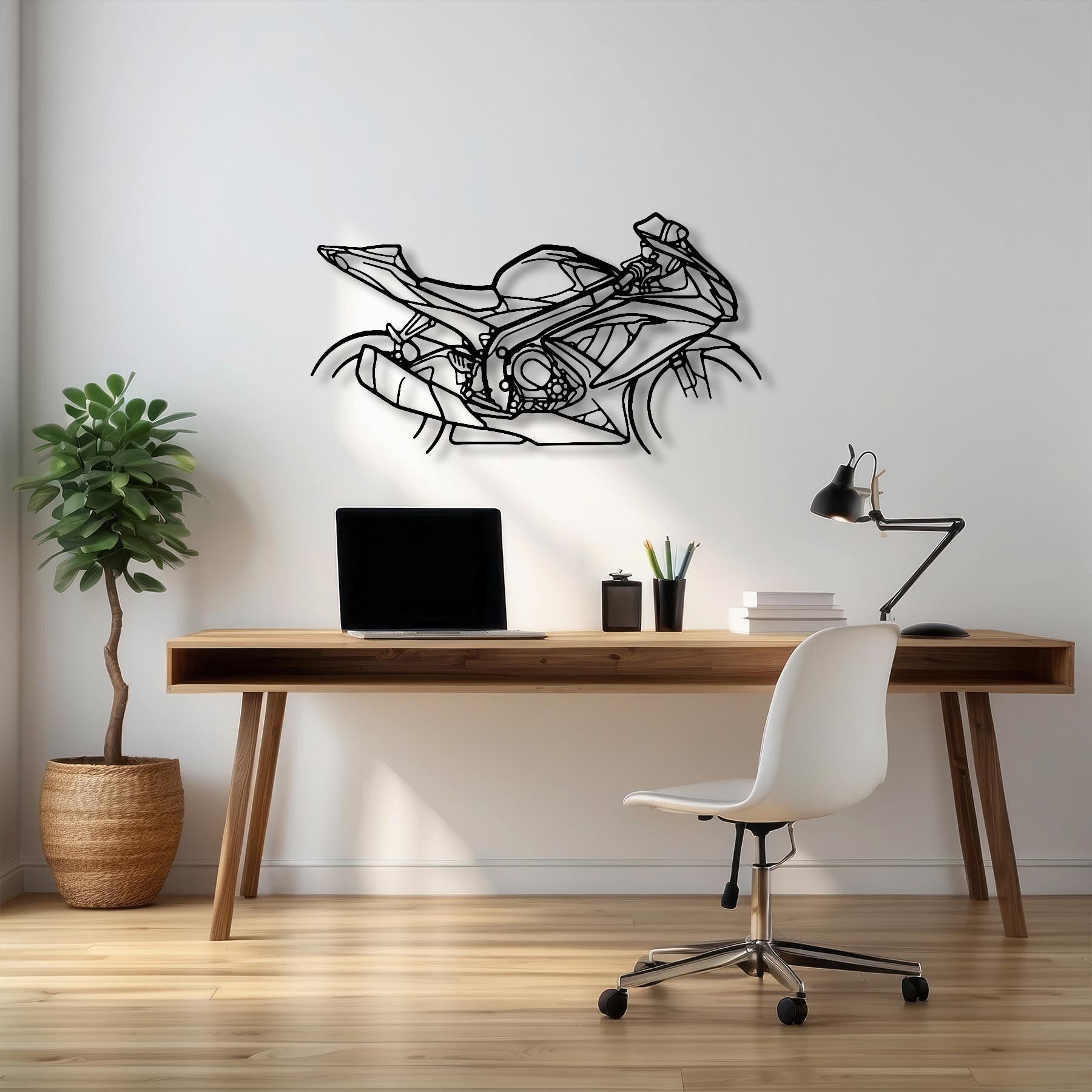 GSXR Silhouette Metal Wall Art