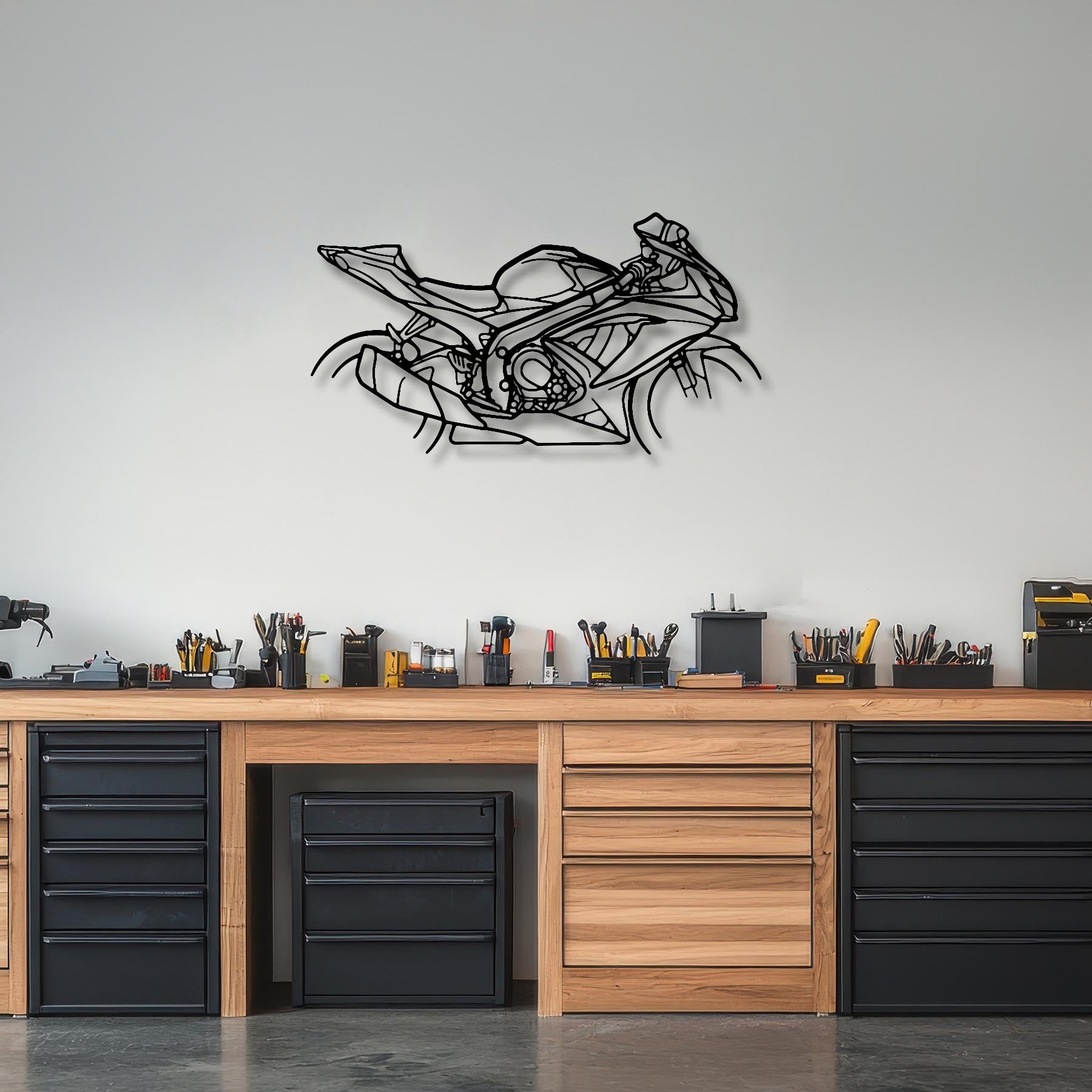 GSXR Silhouette Metal Wall Art