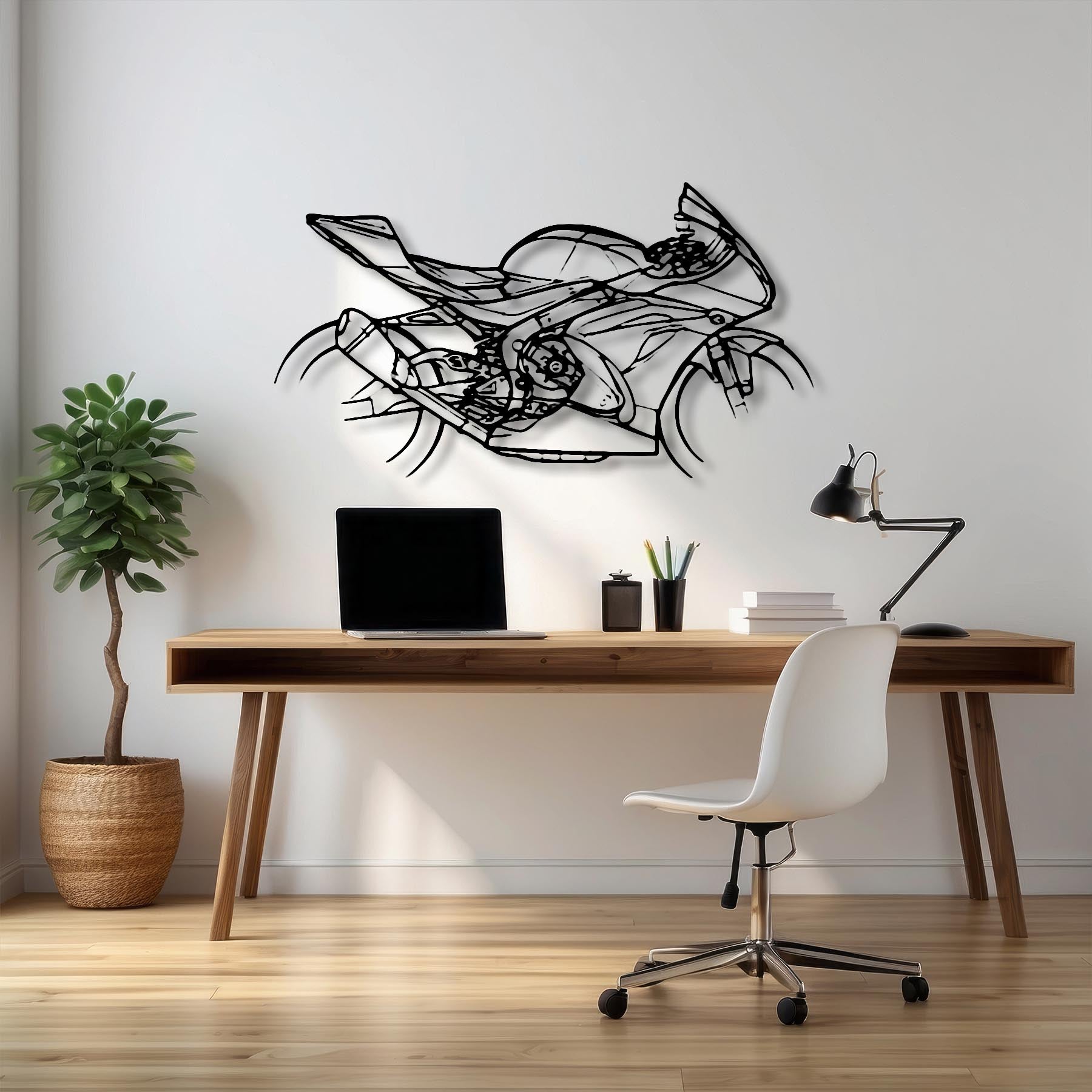 GSX R 1000R 2017 Silhouette Metal Wall Art