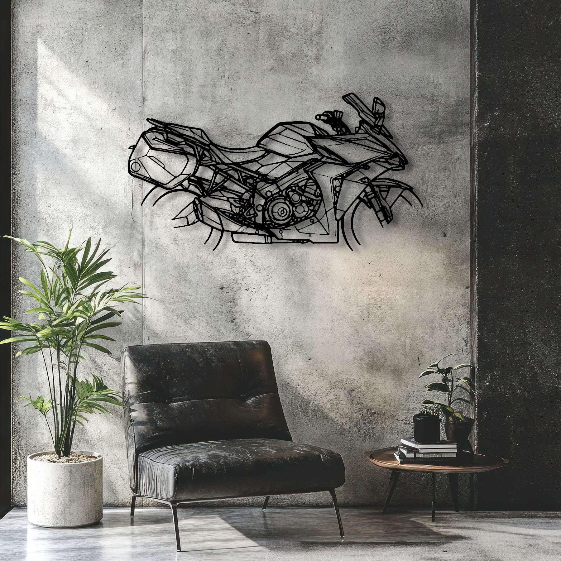 GSX S1000GT Travel Silhouette Metal Wall Art