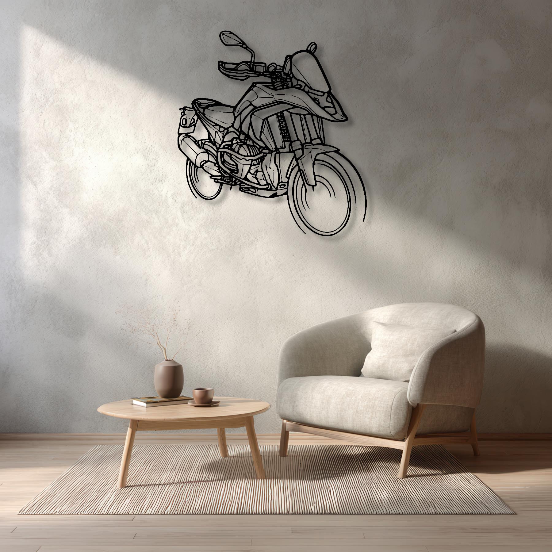 GS 1300 Trophy Angle Silhouette Metal Wall Art