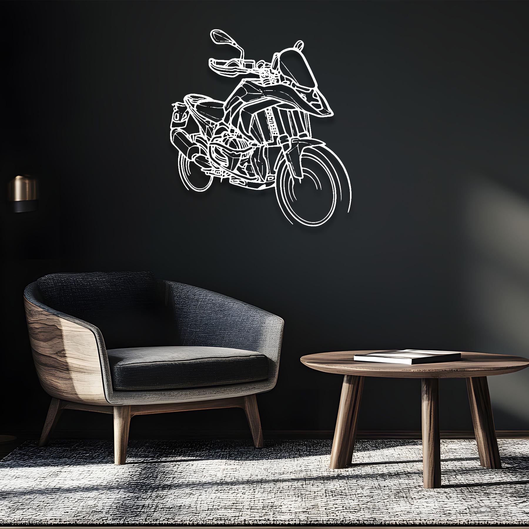 GS 1300 Trophy Angle Silhouette Metal Wall Art