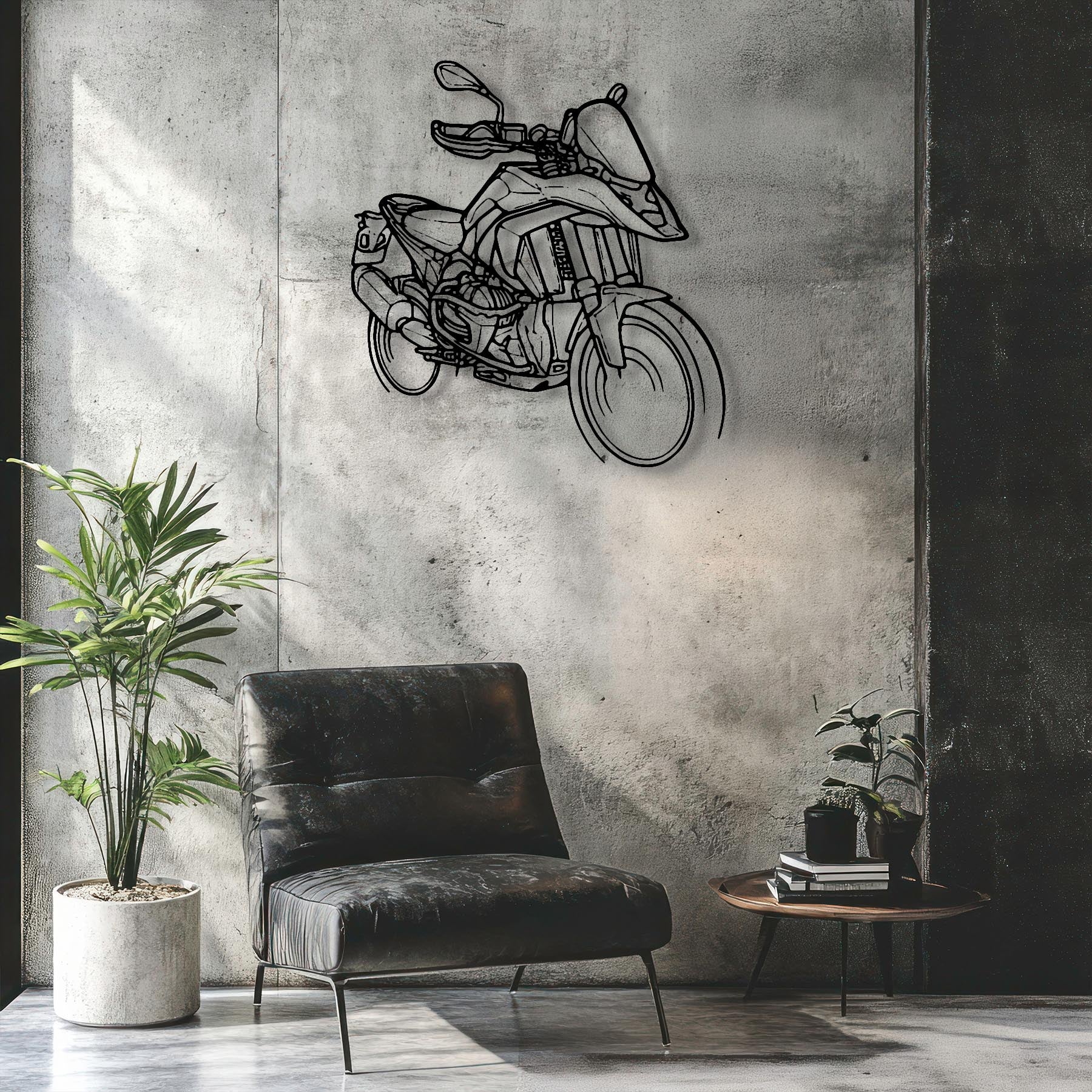 GS 1300 Trophy Angle Silhouette Metal Wall Art