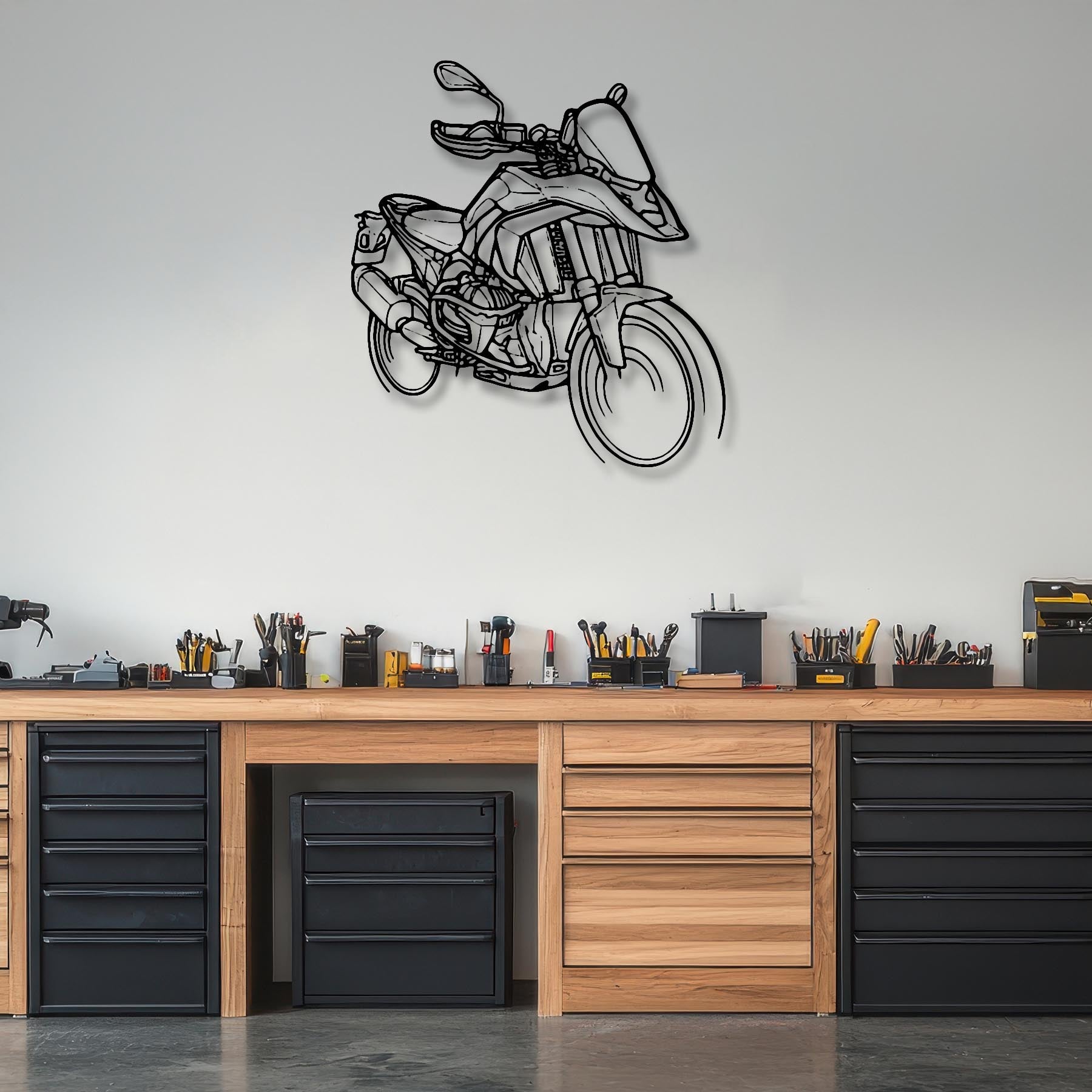 GS 1300 Trophy Angle Silhouette Metal Wall Art