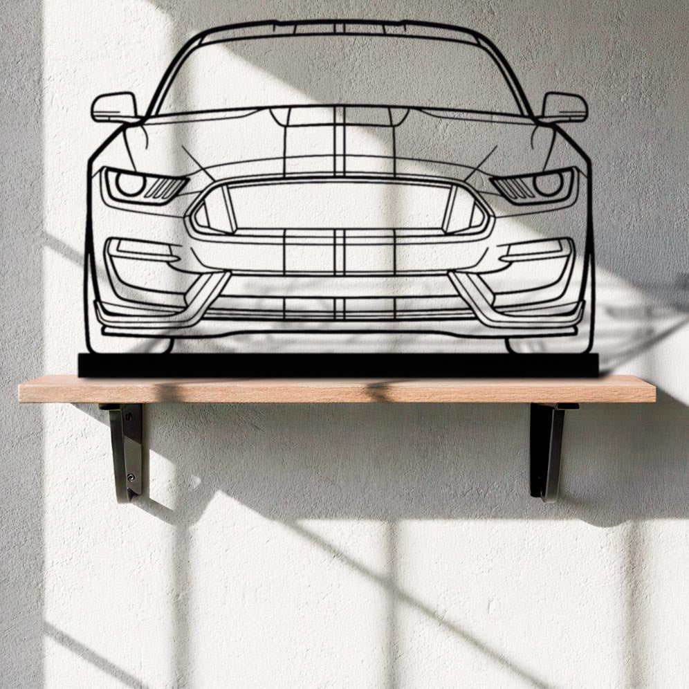 GT350 Front Silhouette Metal Art Stand