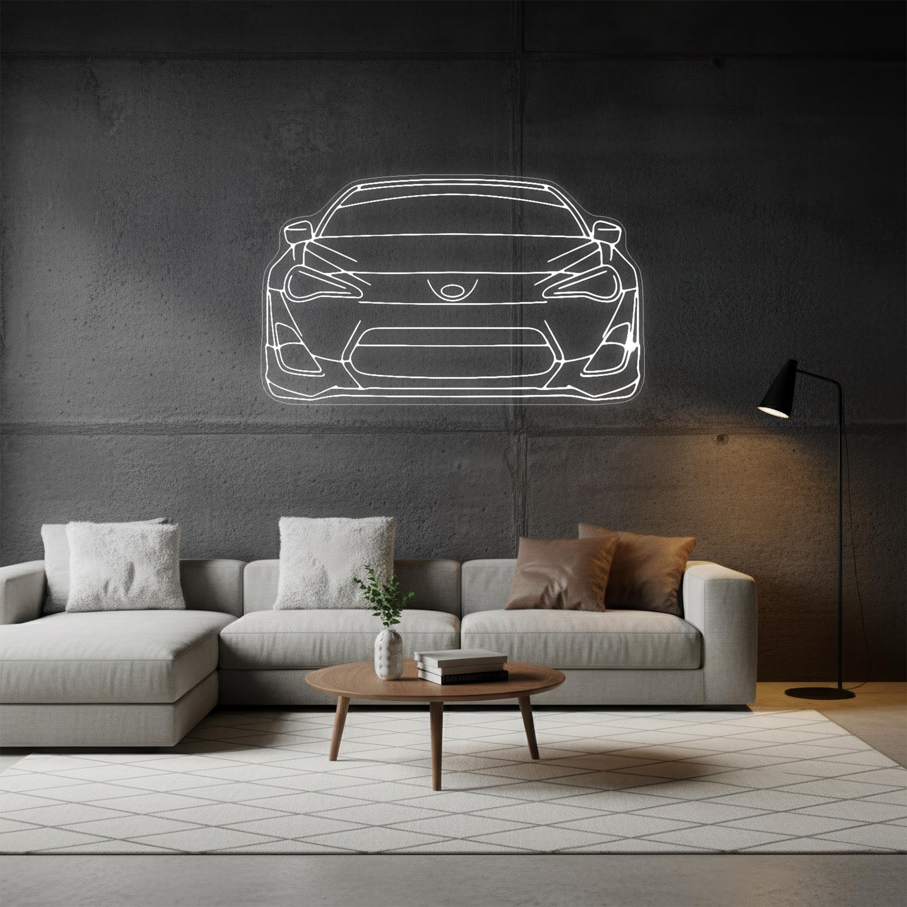 GT86 Front Neon Silhouette