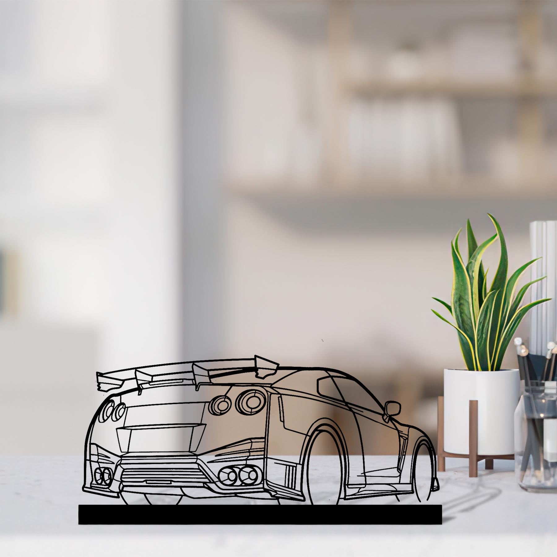 GTR Nismo Angle Silhouette Metal Art Stand