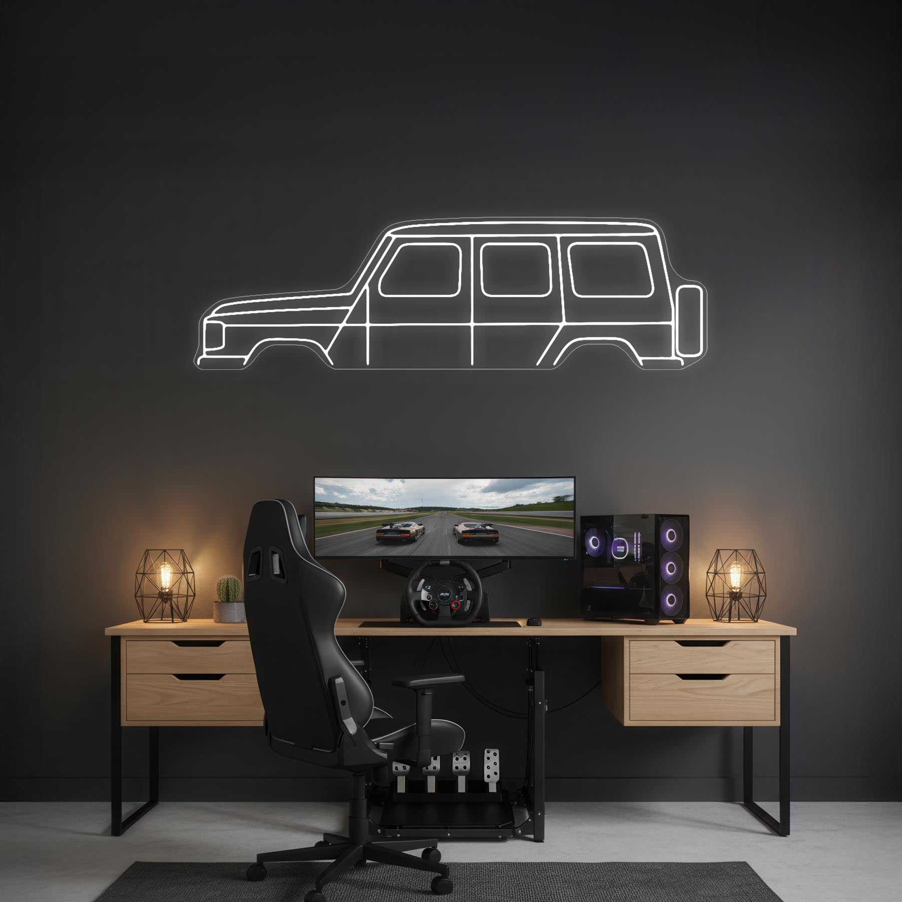 G Class Neon Silhouette