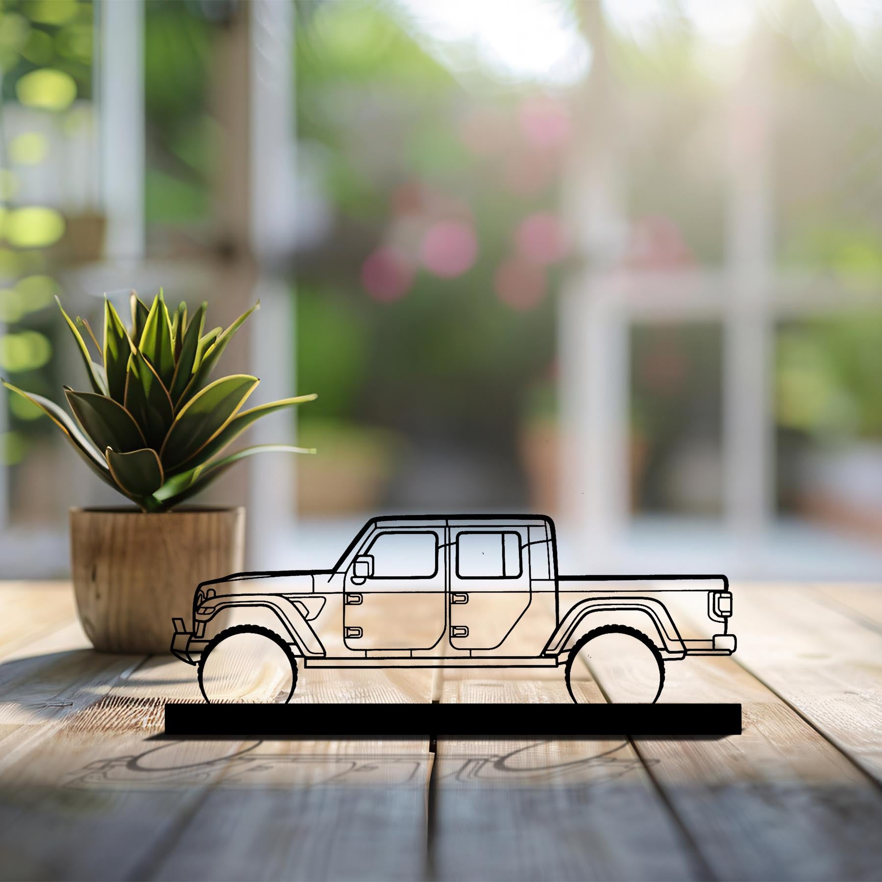 Gladiator Silhouette Metal Art Stand