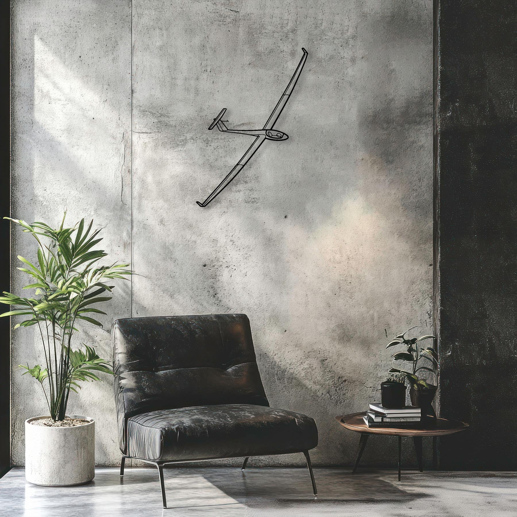Glider Metal Aircraft Wall Art - NCP0178