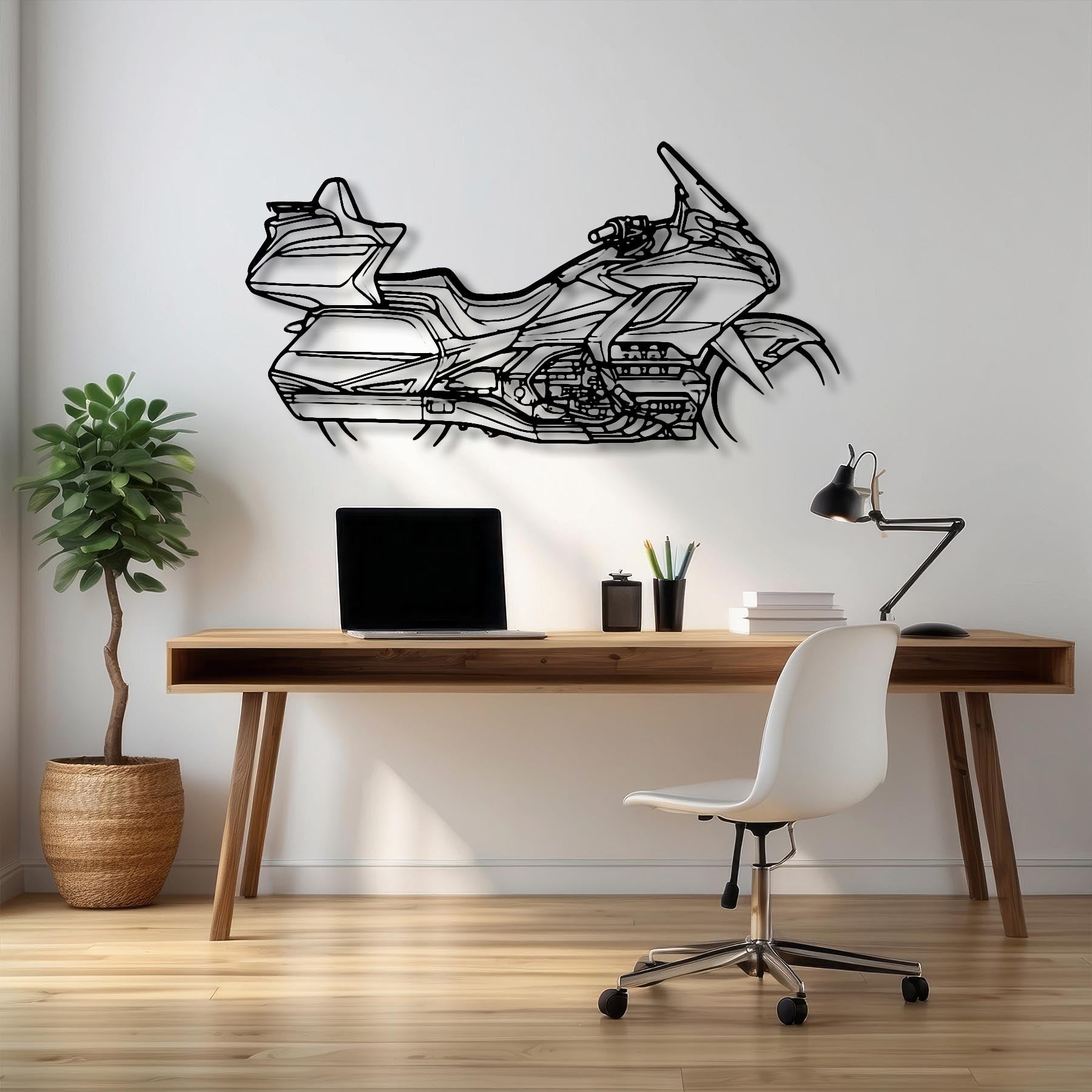 Gold Wing DCT 2023 Silhouette Metal Wall Art