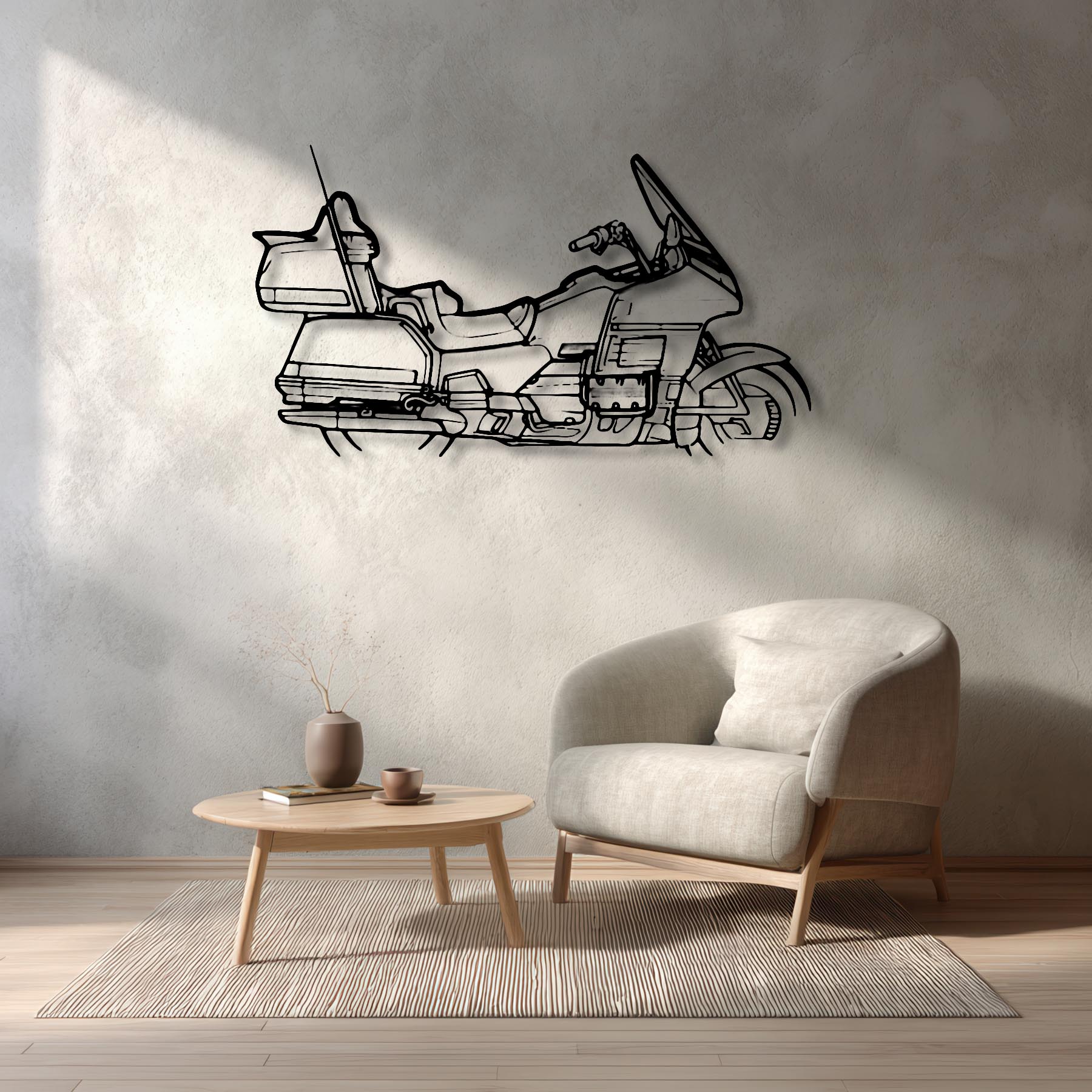 Gold Wing SE 2000 Silhouette Metal Wall Art