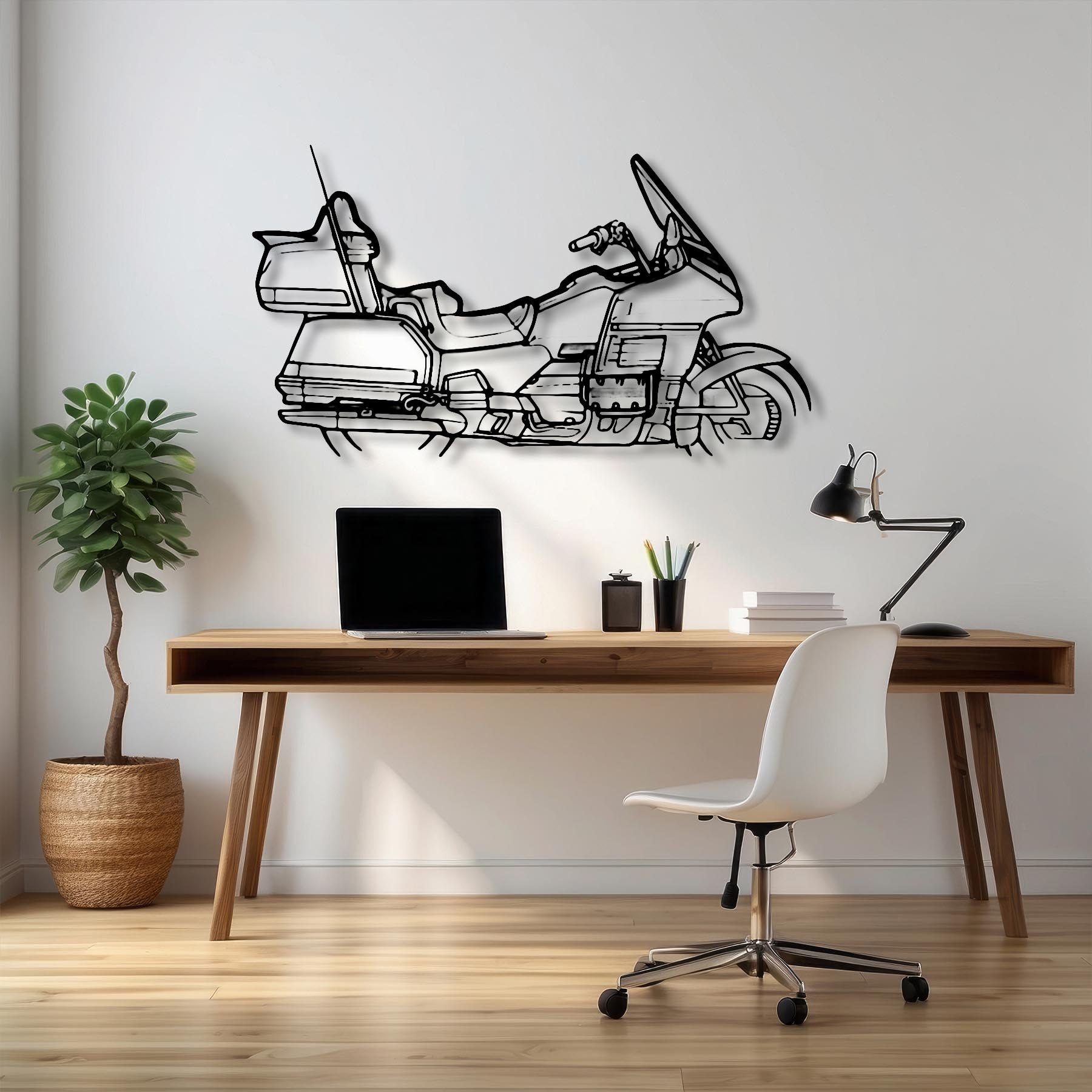 Gold Wing SE 2000 Silhouette Metal Wall Art