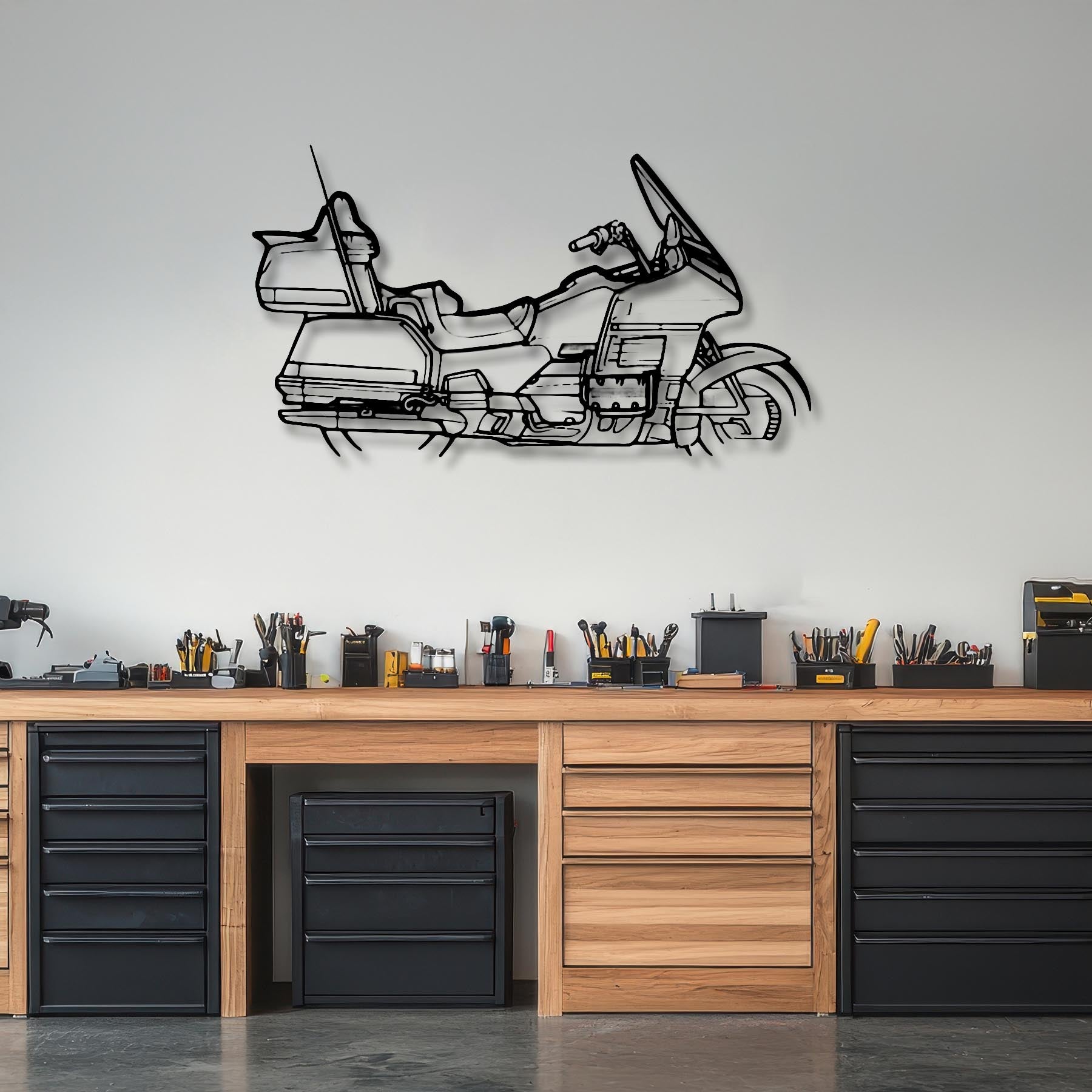 Gold Wing SE 2000 Silhouette Metal Wall Art